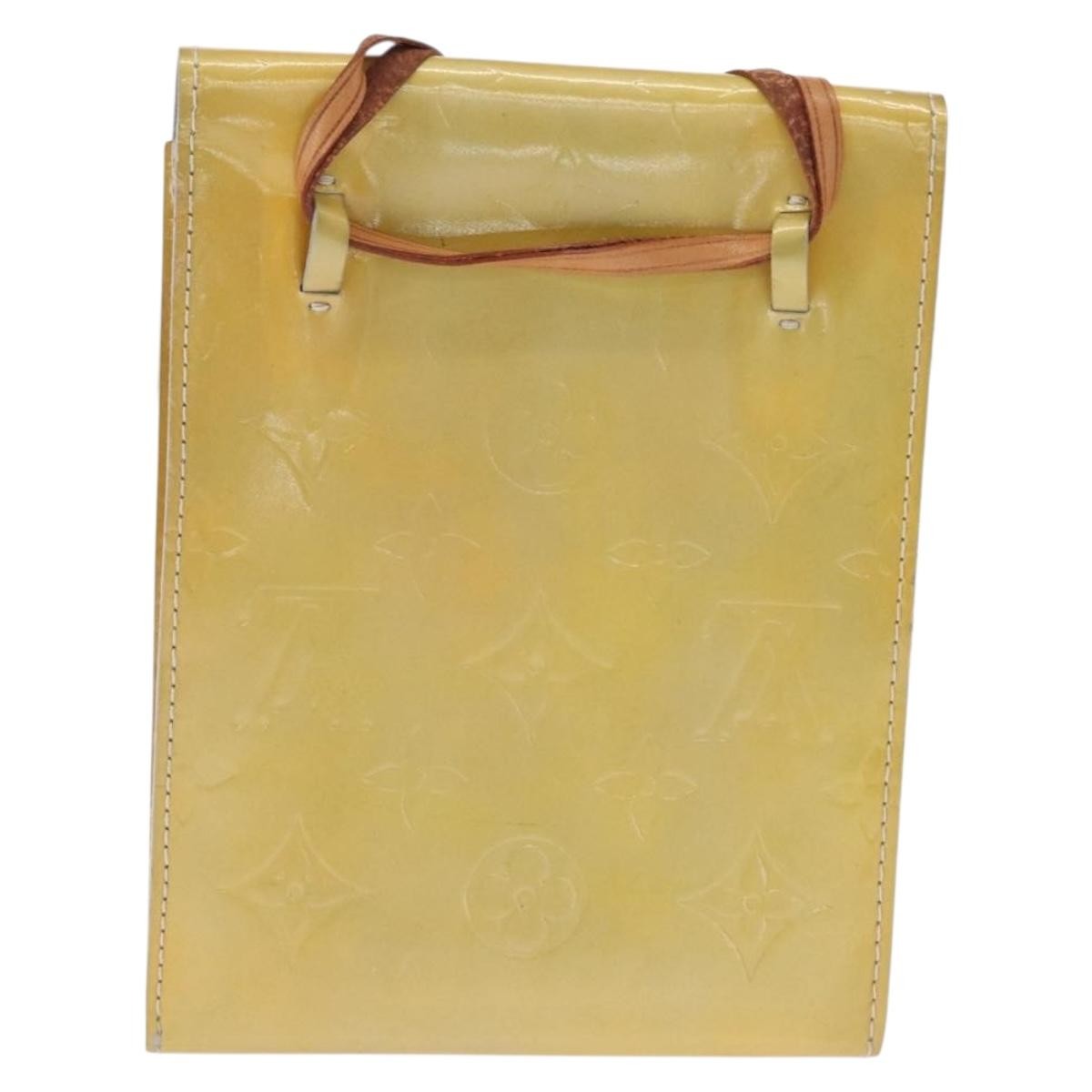 Louis Vuitton Mott Monogram Vernis Beige Patent_Leather Clutche & Pouche Bag (Pre-Owned)