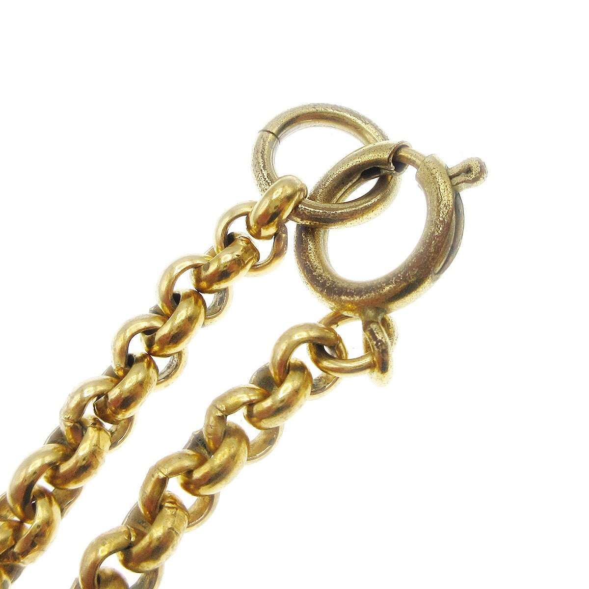Chanel Cc Heart Pendant Metal Gold Gold_Plated Necklace Jewelry (Pre-Owned)
