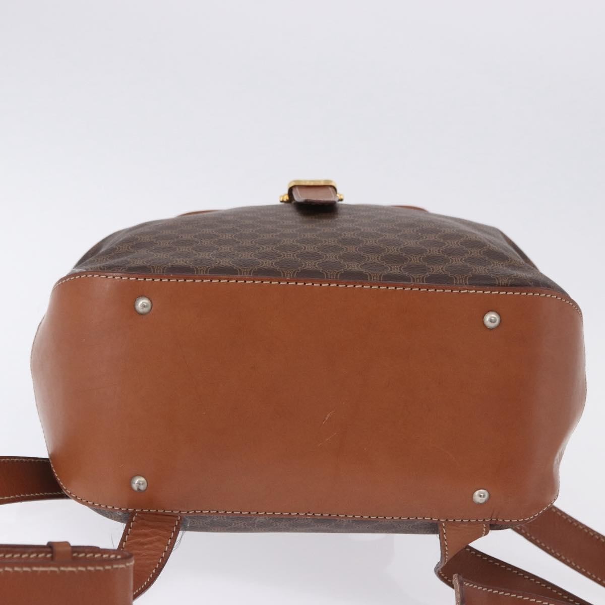 Celine Vintage Macadam Canvas Brown Canvas Backpack Bag (Pre-Owned)