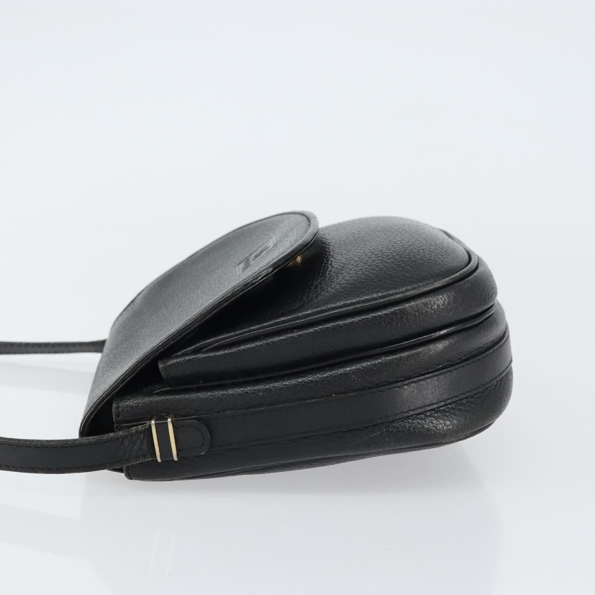 Burberry Vintage Leather Black Leather Shoulder Bag Bag (Pre-Owned)