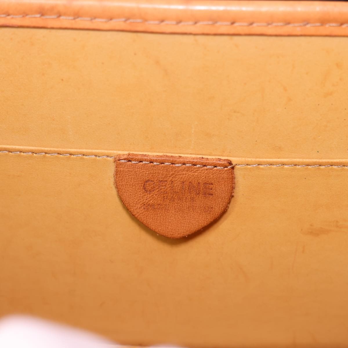 Celine Vintage Macadam Canvas And Leather Brown Canvas Shoulder Bag Bag (Pre-Owned)