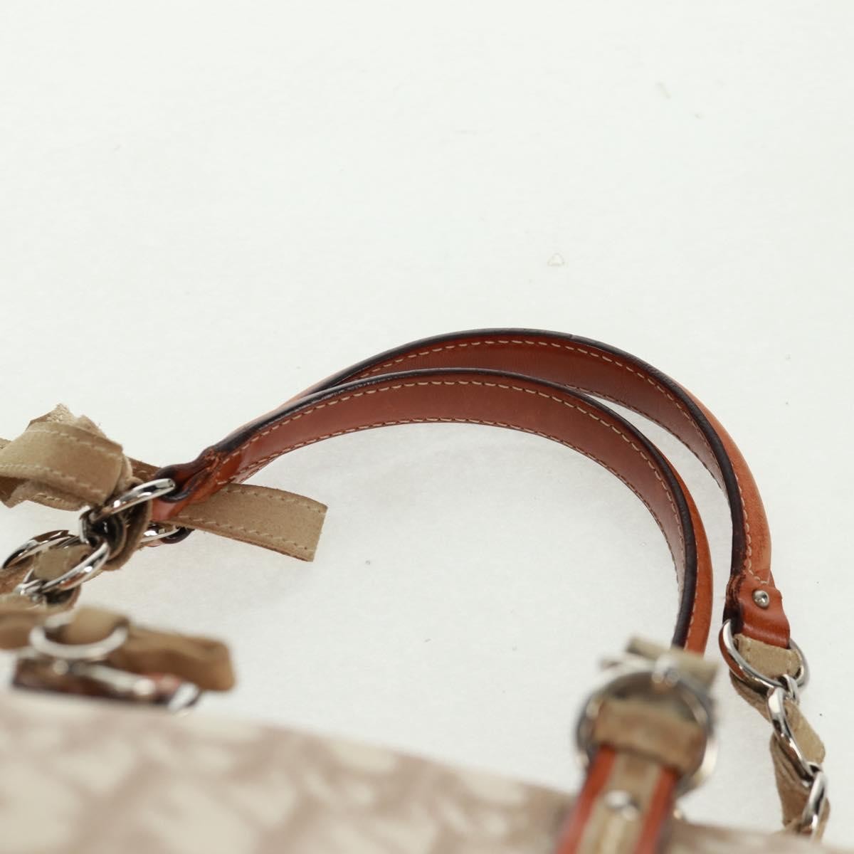 Christian Dior Vintage Trotter Romantique Boston Diorissimo Coated Canvas Beige Canvas Handbag (Pre-Owned)