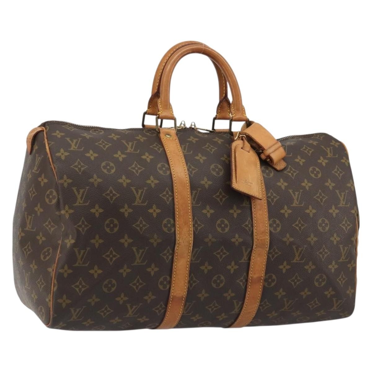Louis Vuitton Keepall Monogram Canvas Brown Canvas Travel Bag Bag (Pre-Owned)