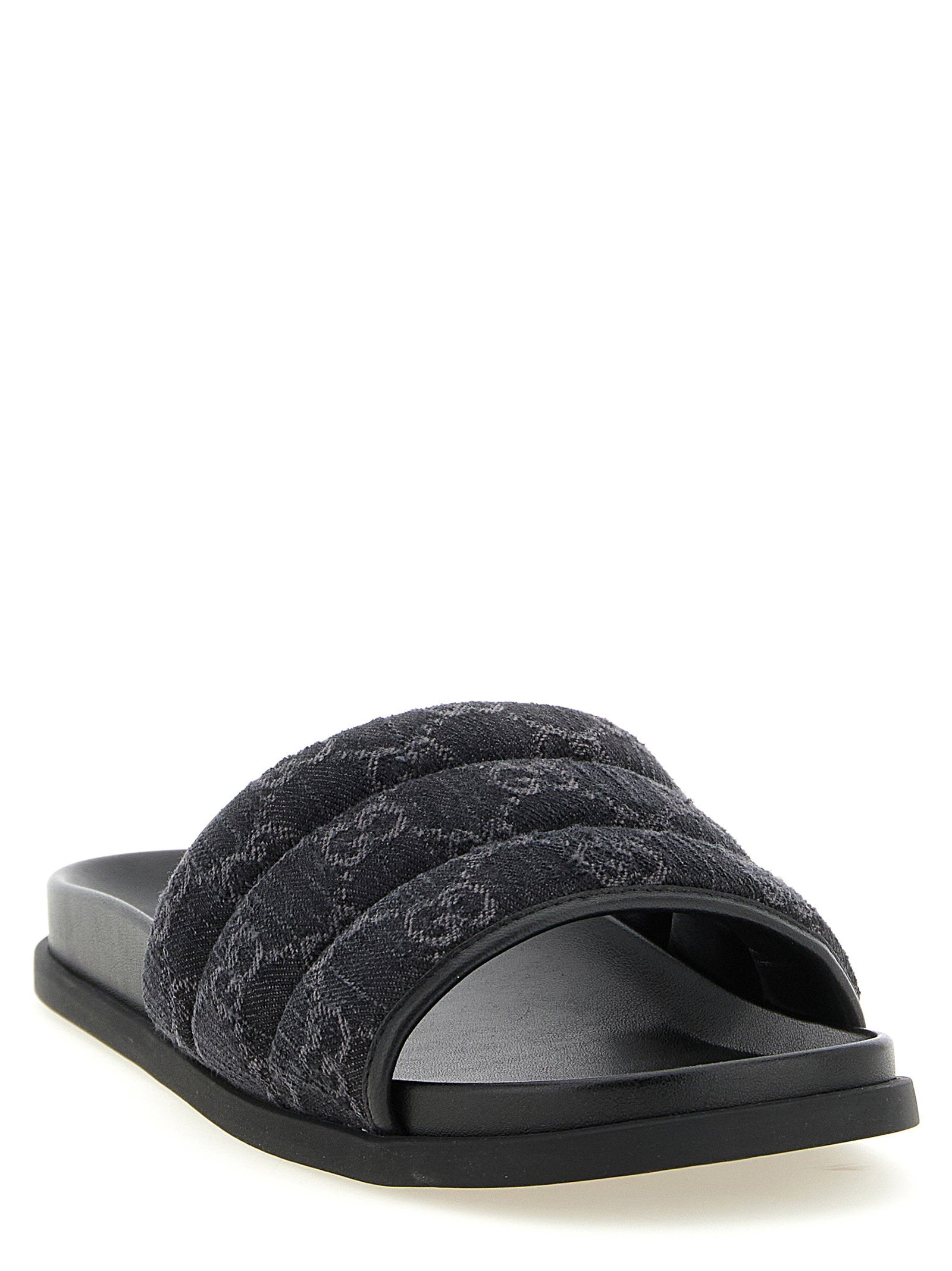 Gucci Men's Gg Denim Slides