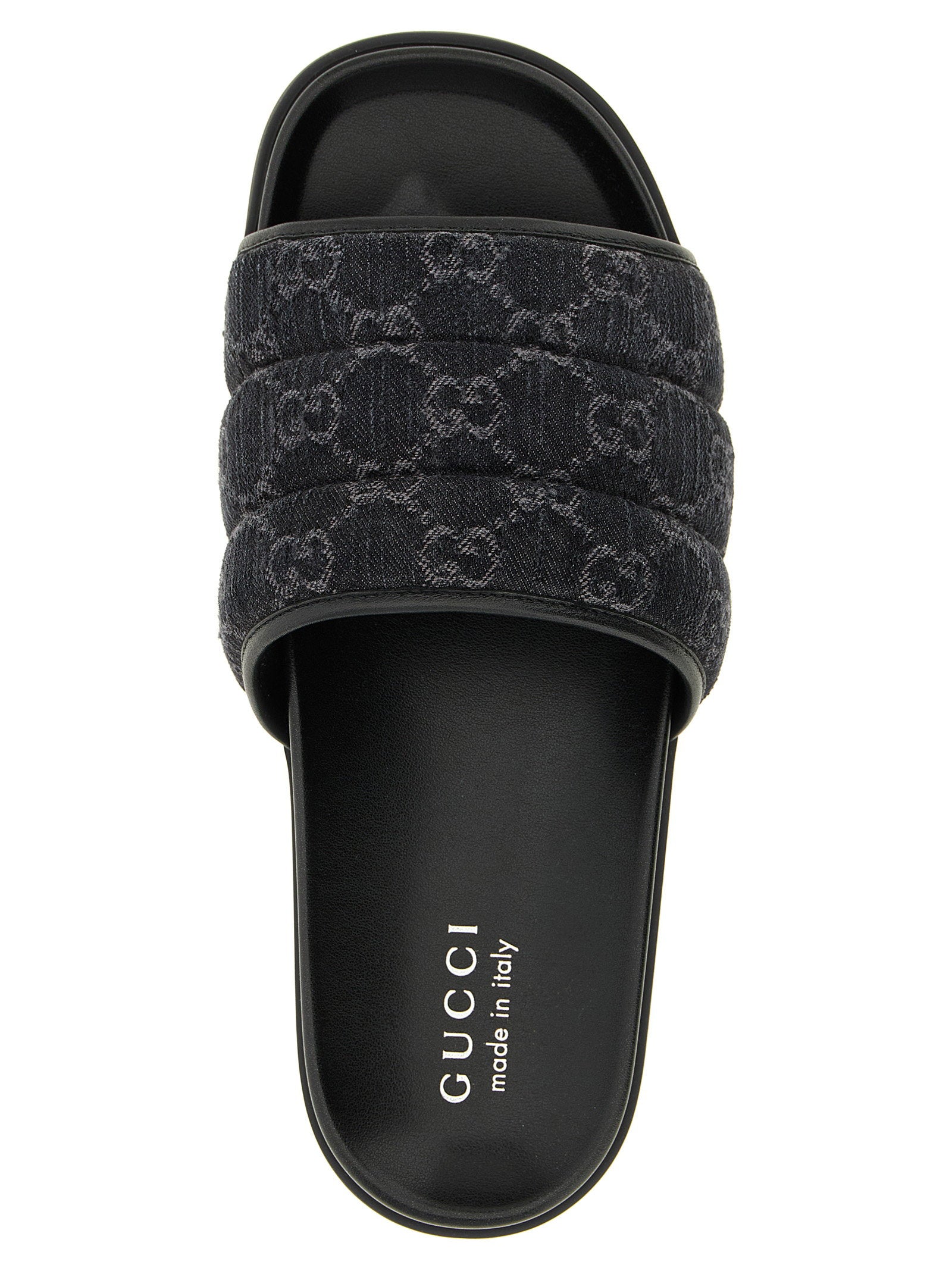 Gucci Men's Gg Denim Slides