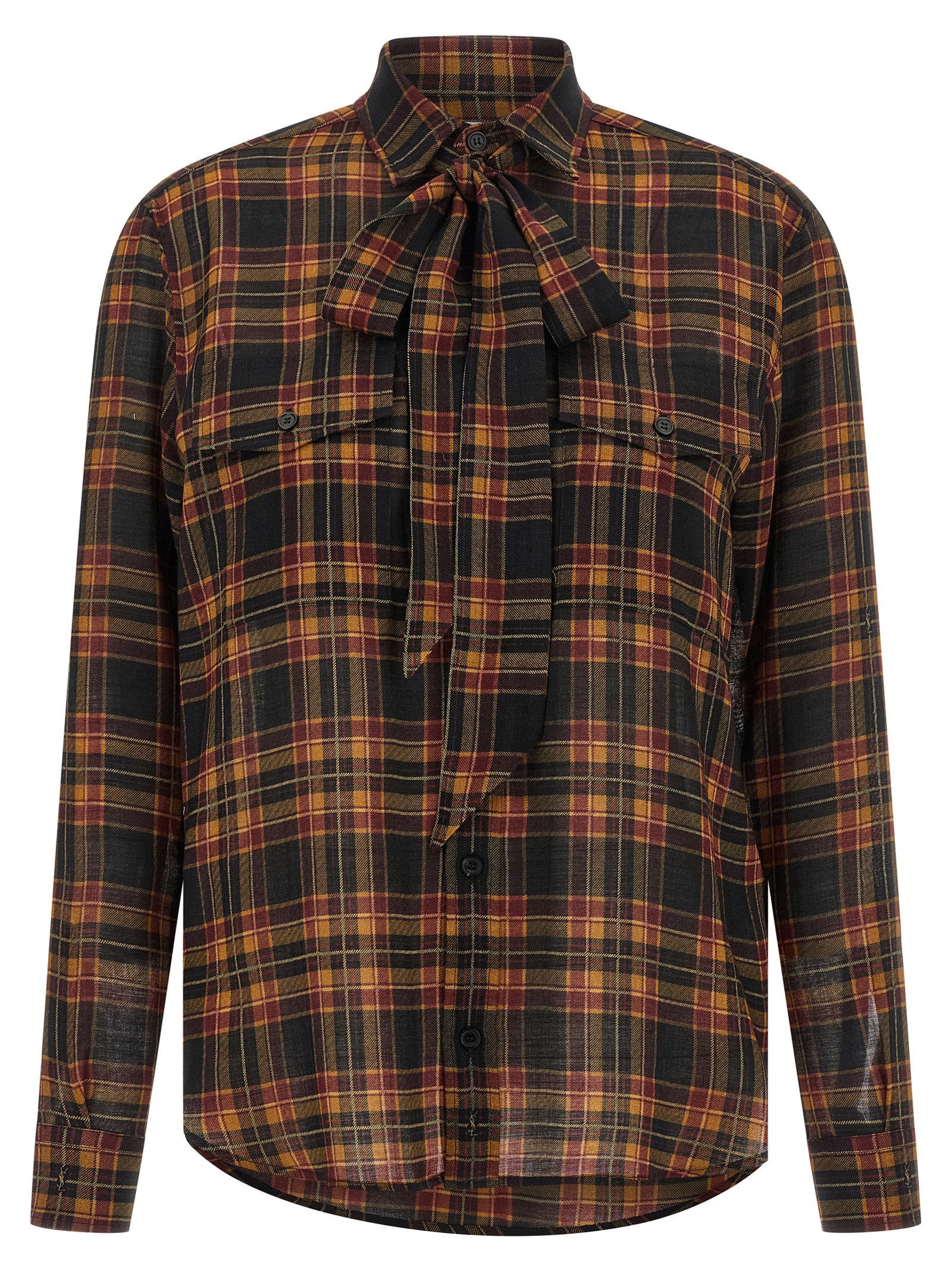Saint Laurent Women's Cassandre Lavallière Shirt