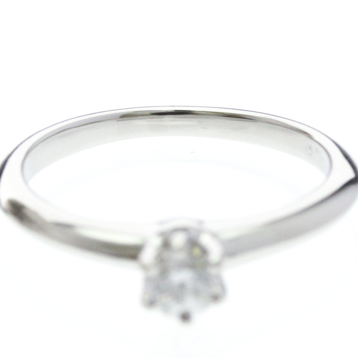 Tiffany & Co. Tiffany Setting Solitaire Platinum With Rbc Diamond G/Vvs2 Silver Platinum Ring Jewelry (Pre-Owned)