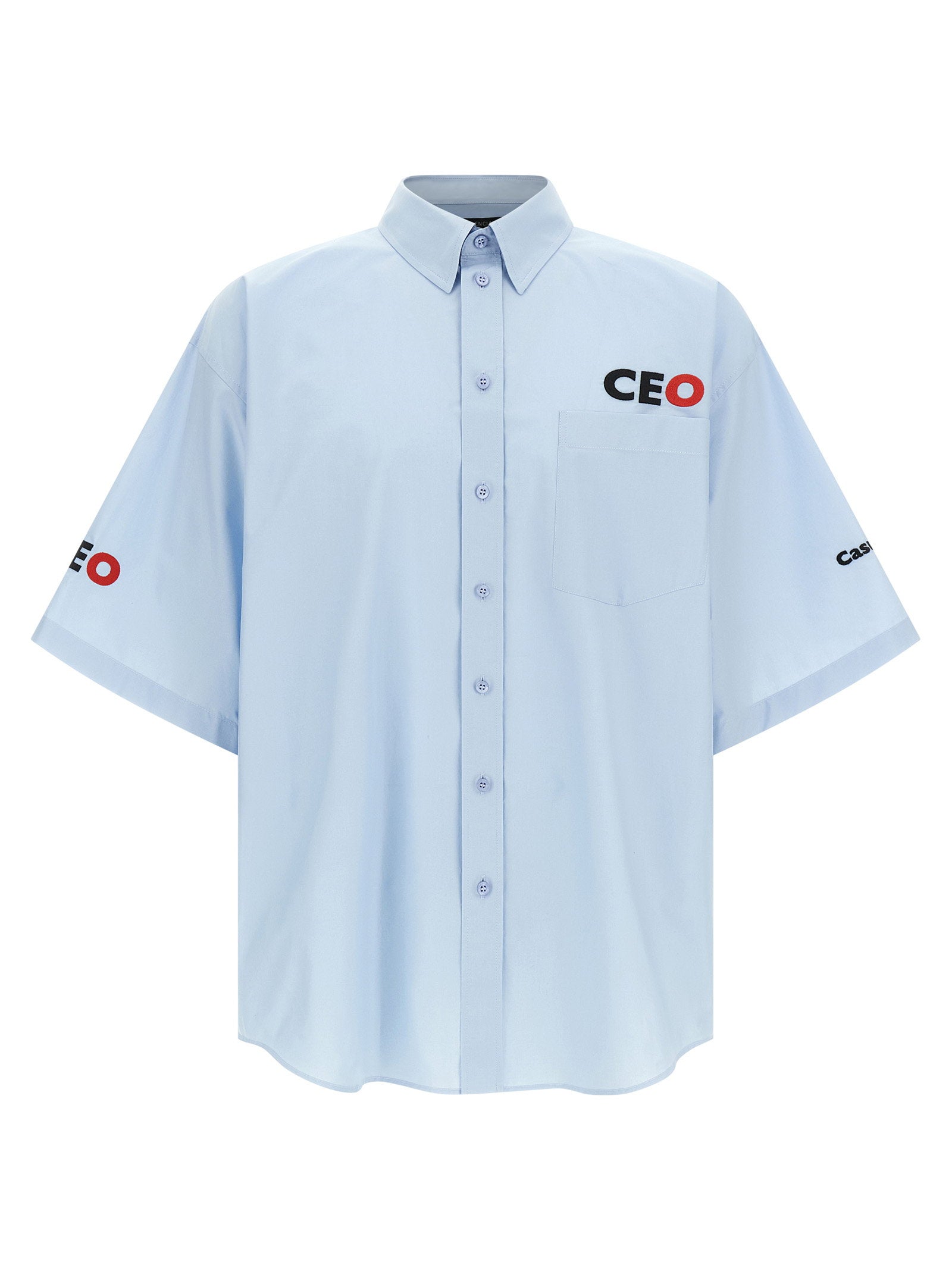 Balenciaga Men's Ceo Uniform Logo Shirt