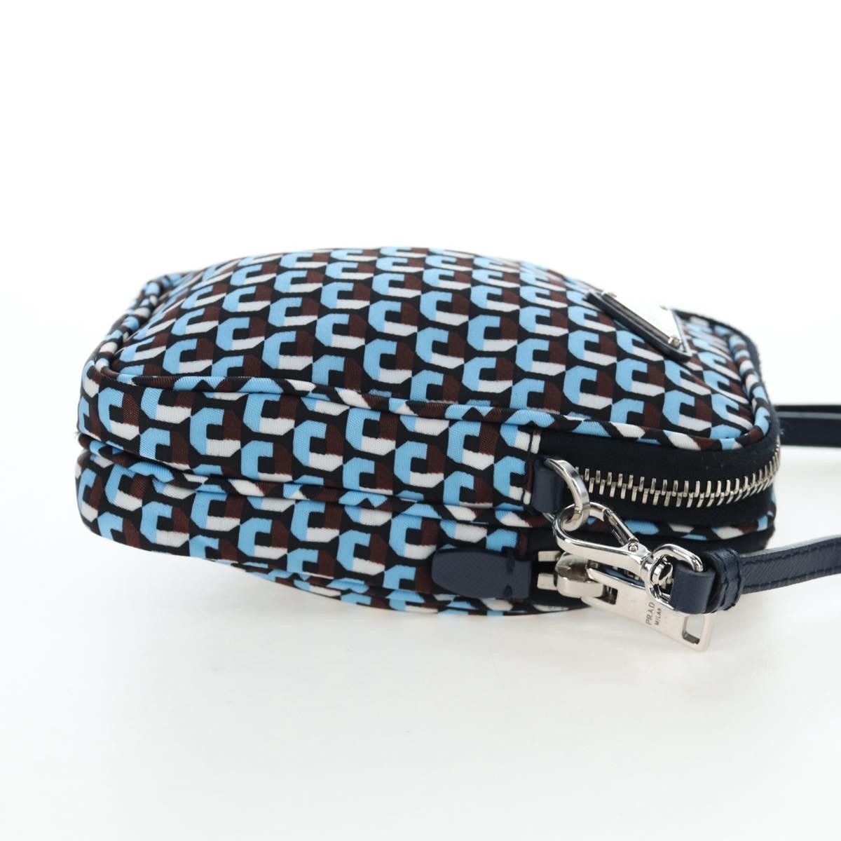 Prada Vintage Tessuto Blue Nylon Shoulder Bag Bag (Pre-Owned)