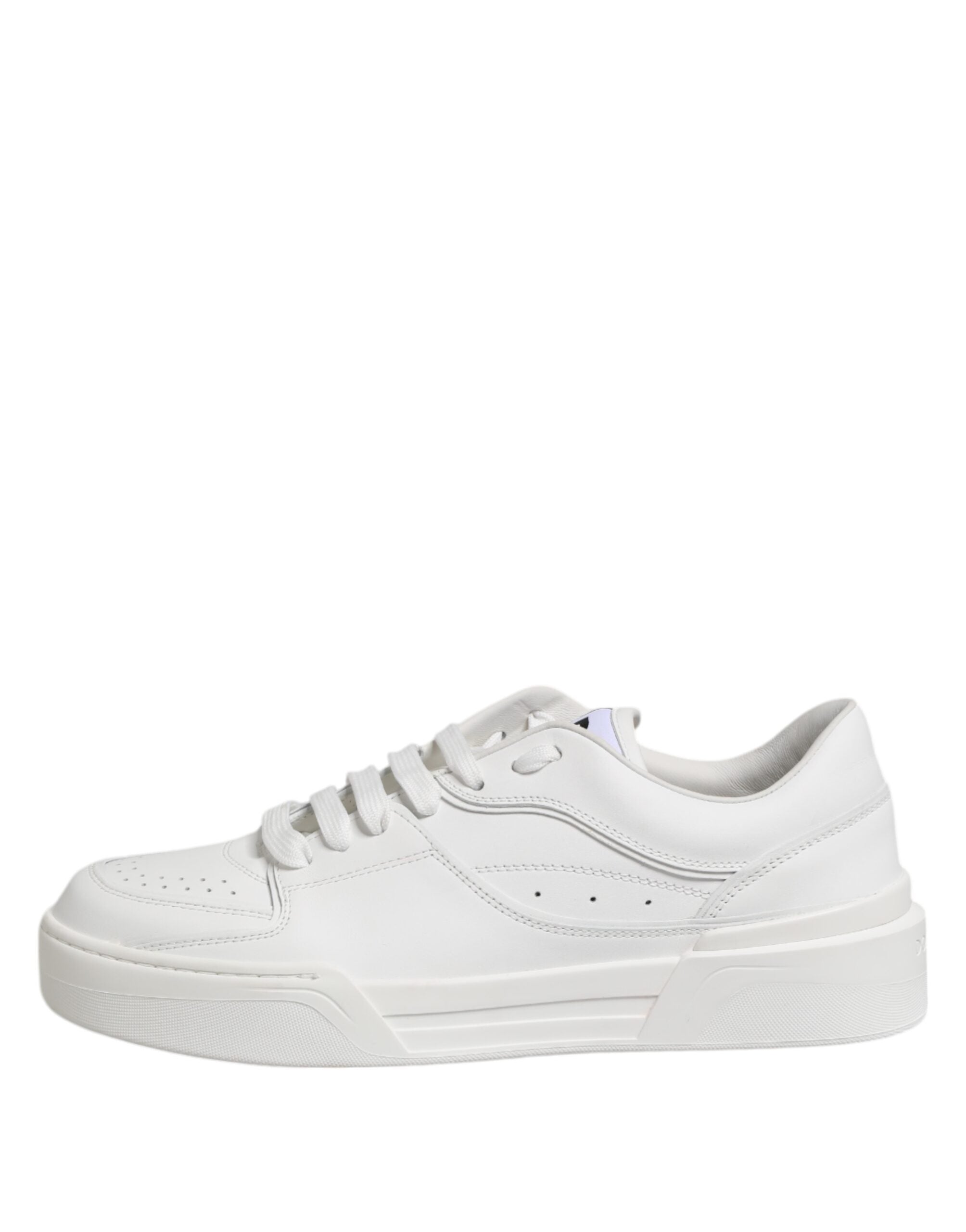 Dolce & Gabbana White Miami Leather Low Top Sneakers Men's Shoes (Pre-Owned)