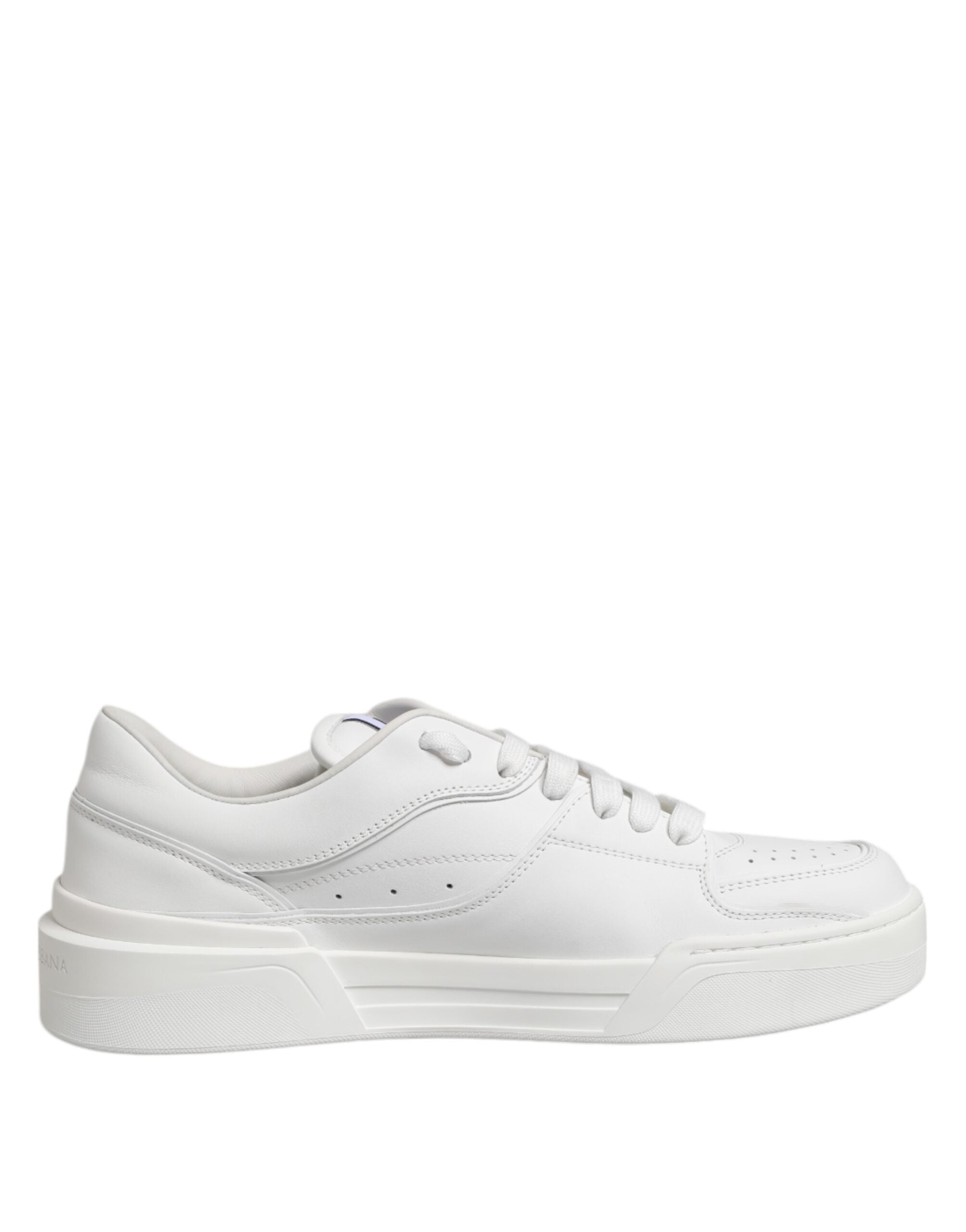 Dolce & Gabbana White Miami Leather Low Top Sneakers Men's Shoes (Pre-Owned)