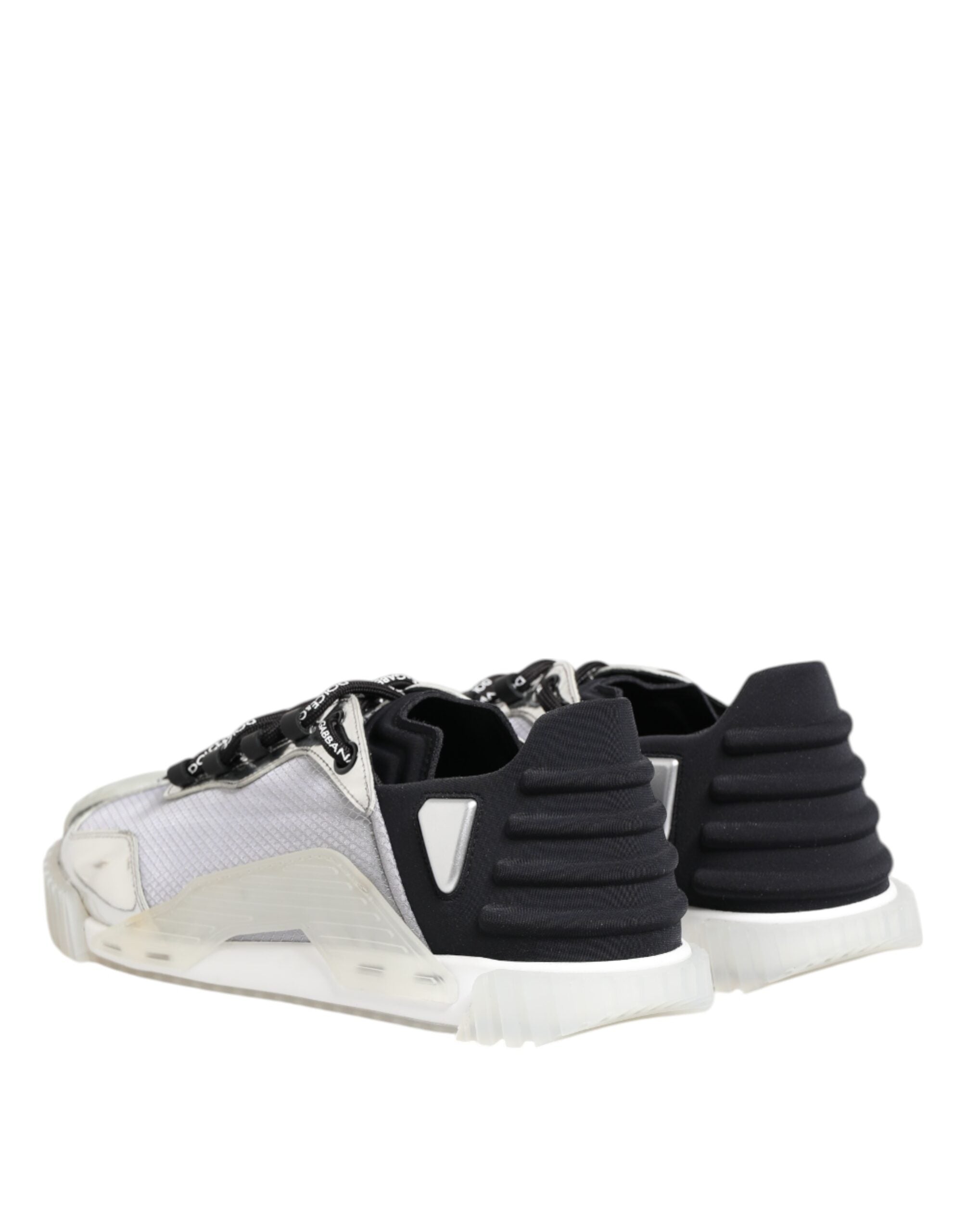 Dolce & Gabbana Silver Black Nylon NS1 Low Top Sneakers Men's Shoes (Pre-Owned)