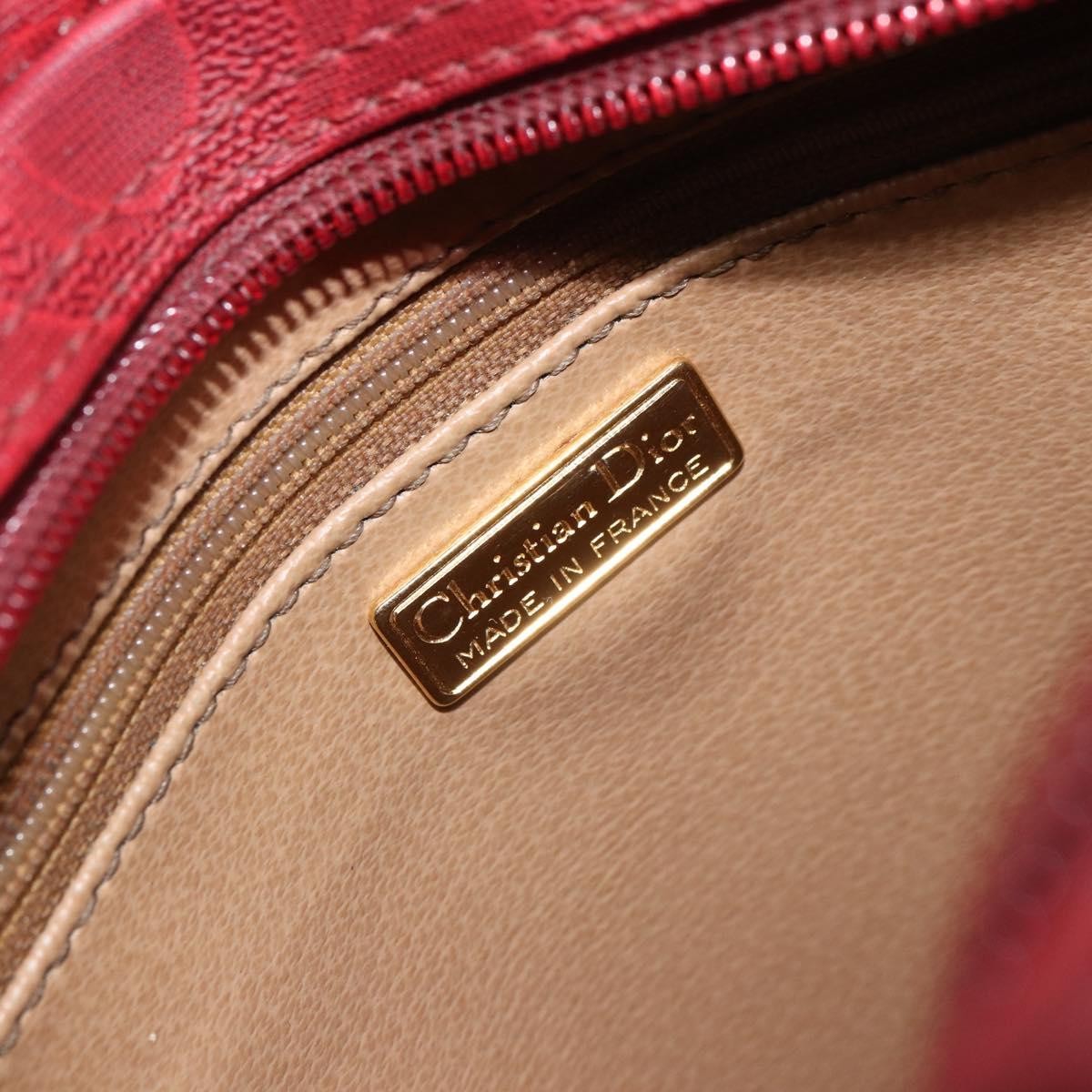 Christian Dior Vintage Trotter Canvas Red Canvas Shoulder Bag Bag (Pre-Owned)