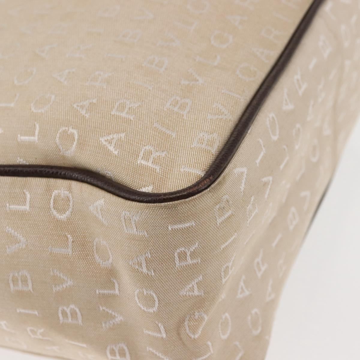 Bvlgari B.Zero1 Bucket Leather Beige Canvas Tote Bag Bag (Pre-Owned)