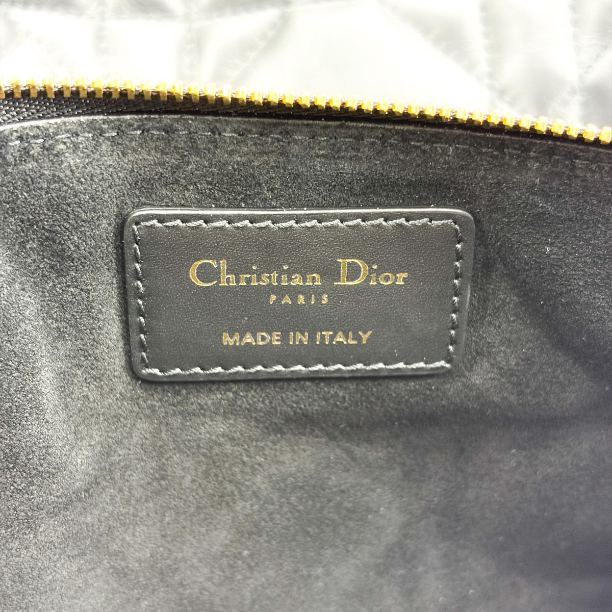 Christian Dior Toujours Macrocannage Quilt Calfskin Black Leather Tote Bag Bag (Pre-Owned)