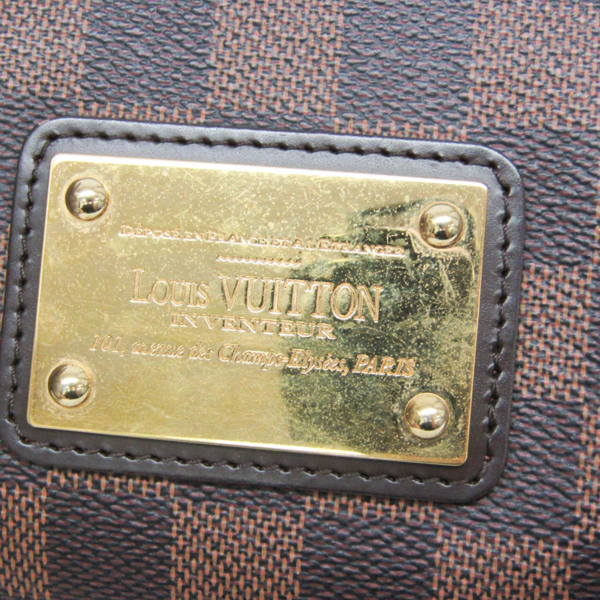 Louis Vuitton Eva Damier Brown Canvas Handbag (Pre-Owned)
