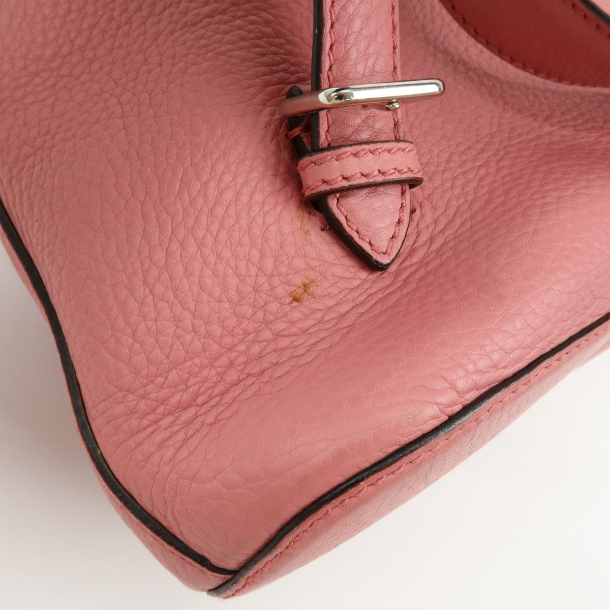 Gucci Bamboo Tassel Leather Pink Leather Backpack Bag (Pre-Owned)