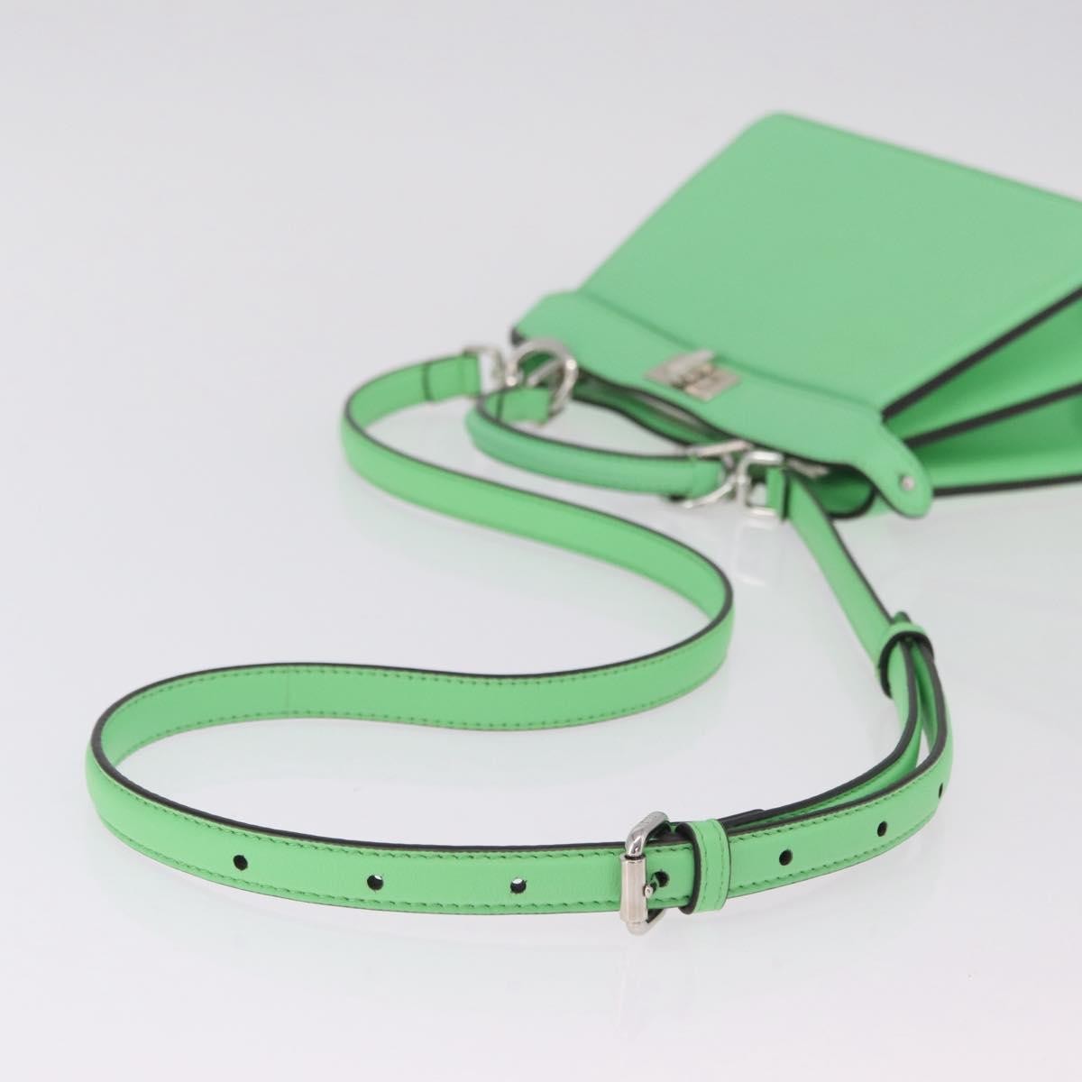 Fendi Peekaboo Iseeu Leather Green Leather Handbag (Pre-Owned)