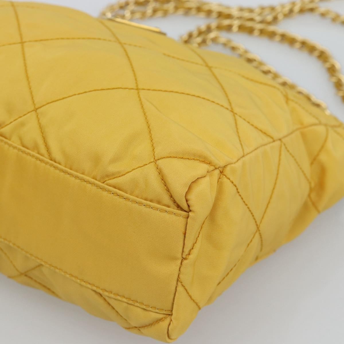 Prada Re-Edition 1995 Chain Quilted Re-Nylon Yellow Nylon Tote Bag Bag (Pre-Owned)