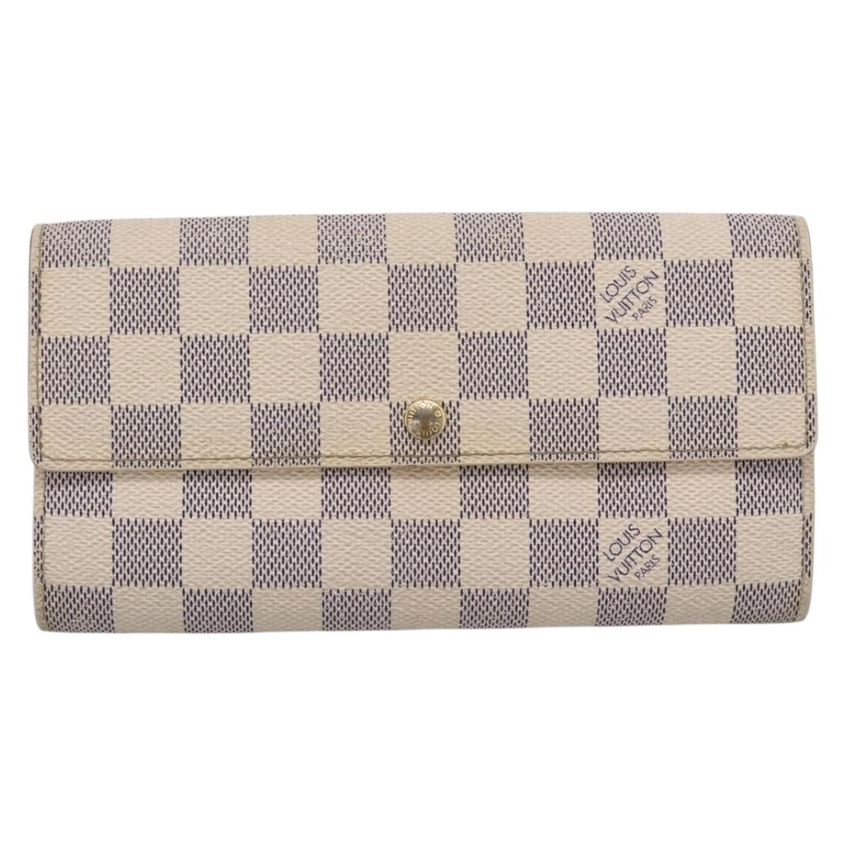 Louis Vuitton Sarah Damier White Canvas Wallets Accessory (Pre-Owned)