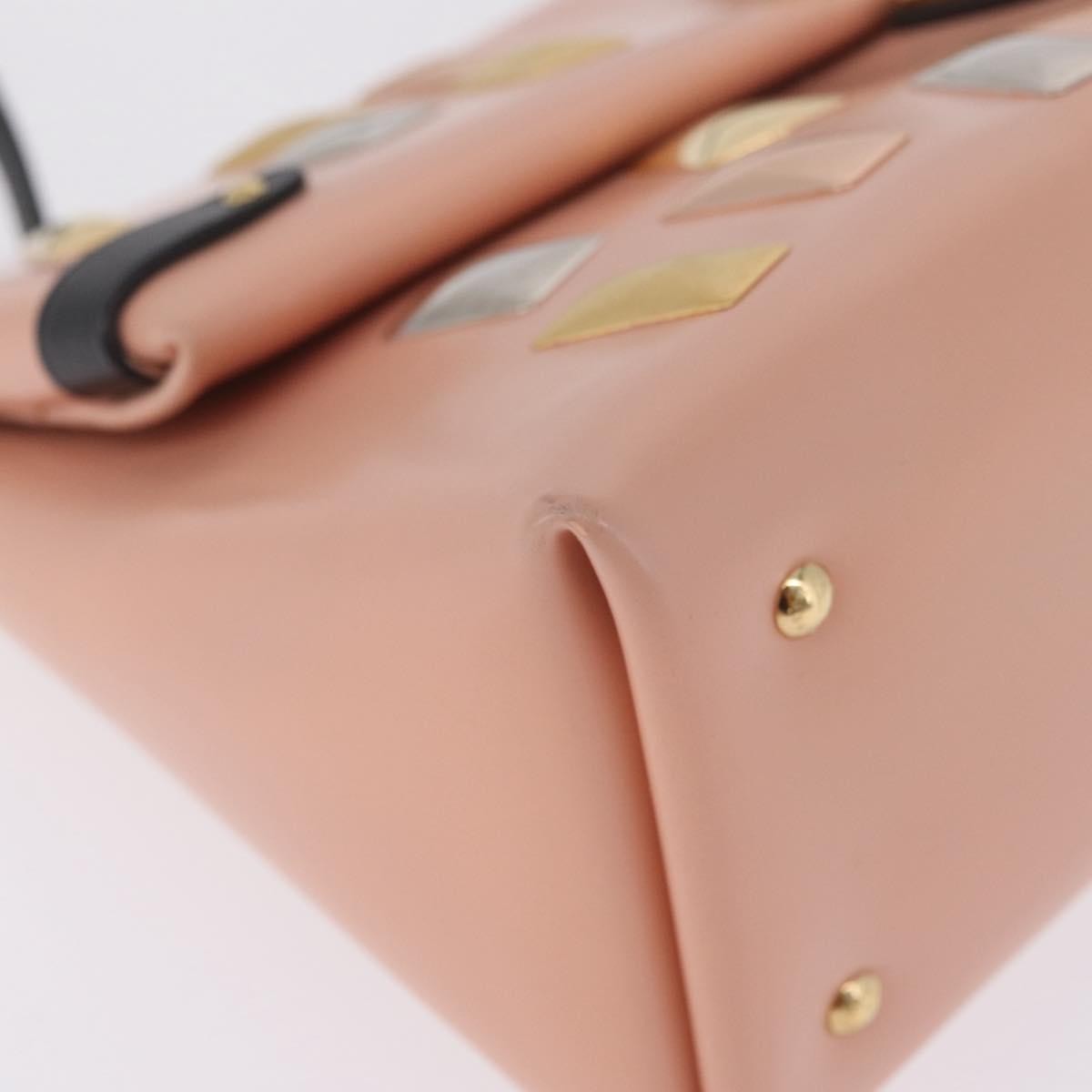 Louis Vuitton Sac Triangle Embellished Glazed Calfskin Pink Leather Handbag (Pre-Owned)