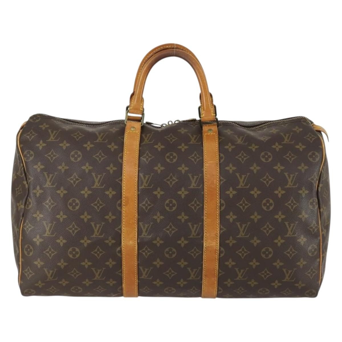 Louis Vuitton Keepall Monogram Canvas Brown Canvas Travel Bag Bag (Pre-Owned)