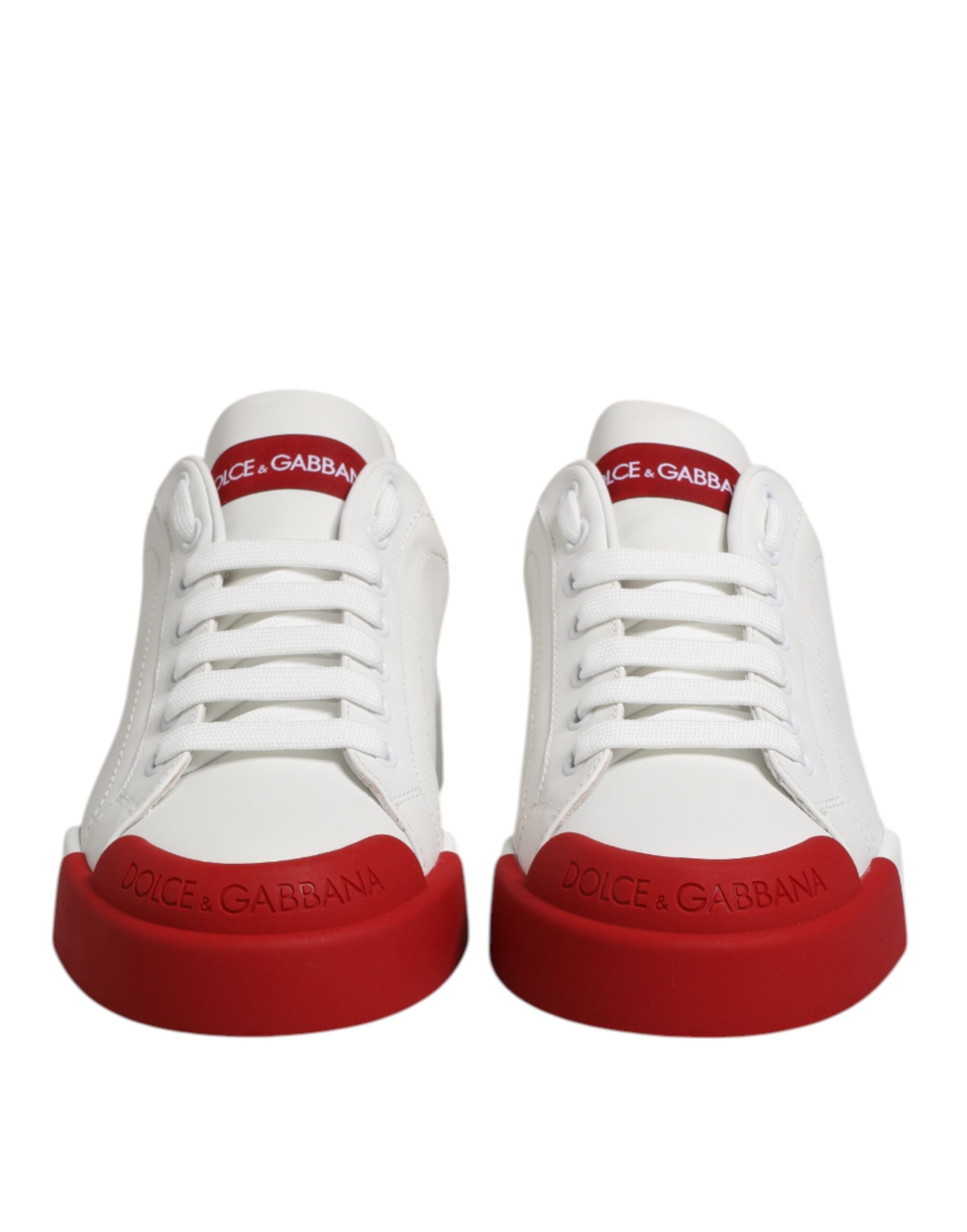 Dolce & Gabbana White Leather DG Logo Low Top Sneakers Men's Shoes (Pre-Owned)