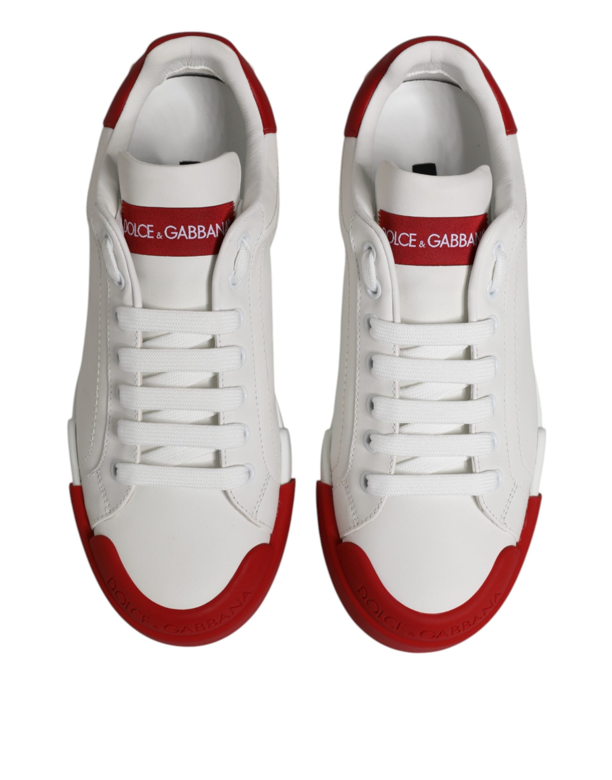 Dolce & Gabbana White Leather DG Logo Low Top Sneakers Men's Shoes (Pre-Owned)