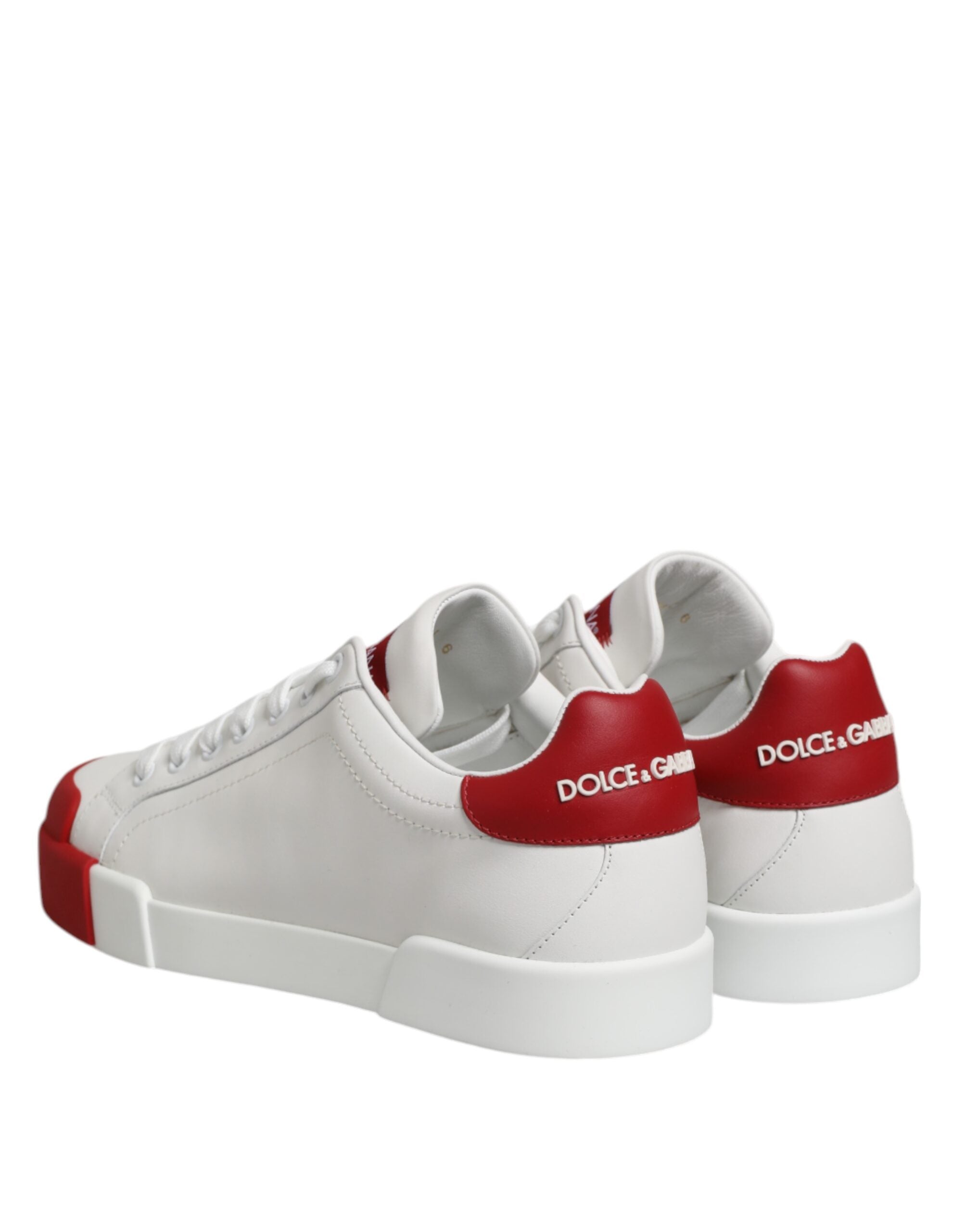 Dolce & Gabbana White Leather DG Logo Low Top Sneakers Men's Shoes (Pre-Owned)