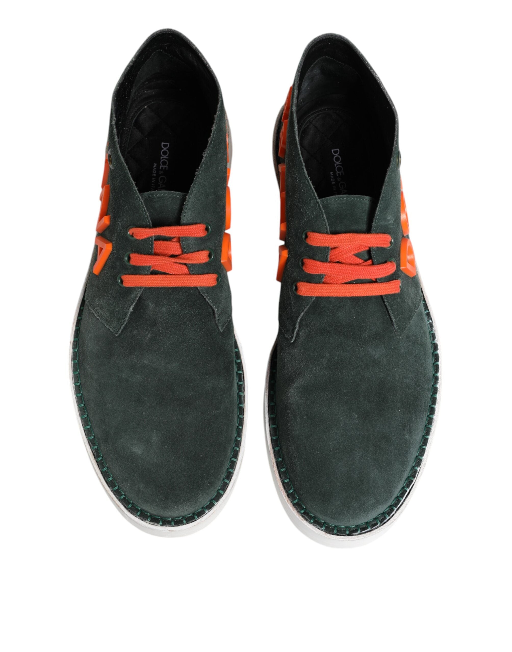 Dolce & Gabbana Green Derby Logo Casual Men Sneakers Men's Shoes