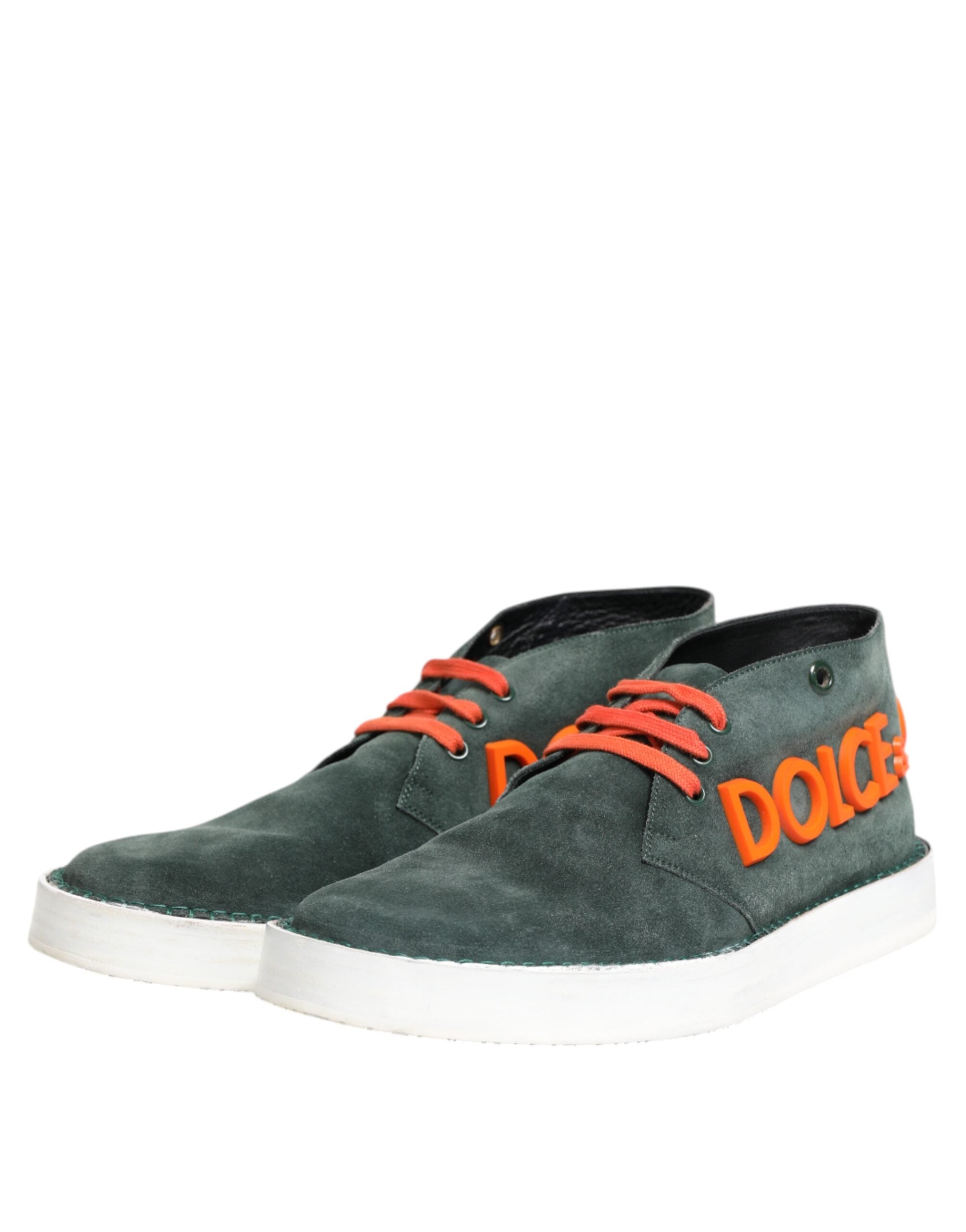 Dolce & Gabbana Green Derby Logo Casual Men Sneakers Men's Shoes