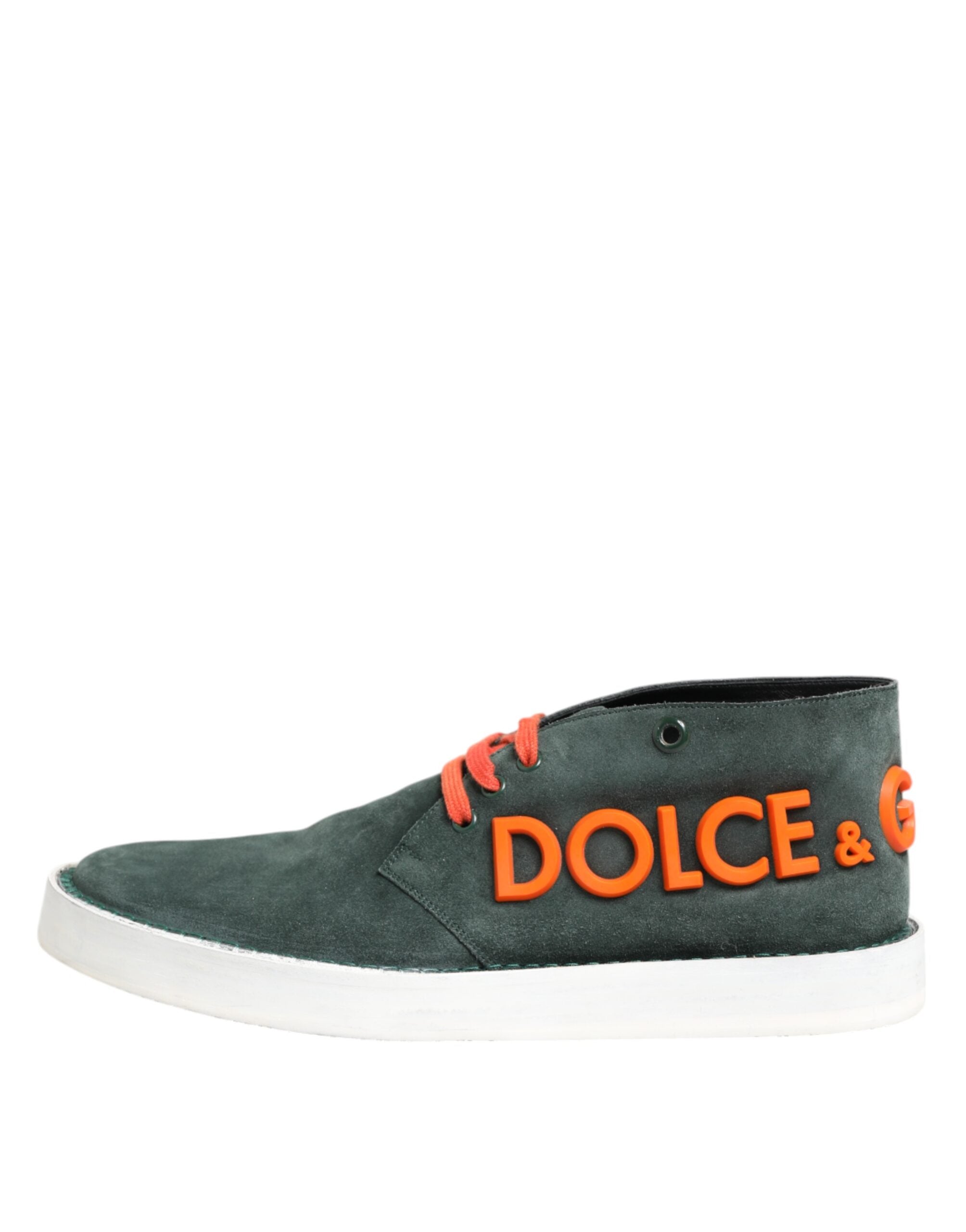 Dolce & Gabbana Green Derby Logo Casual Men Sneakers Men's Shoes