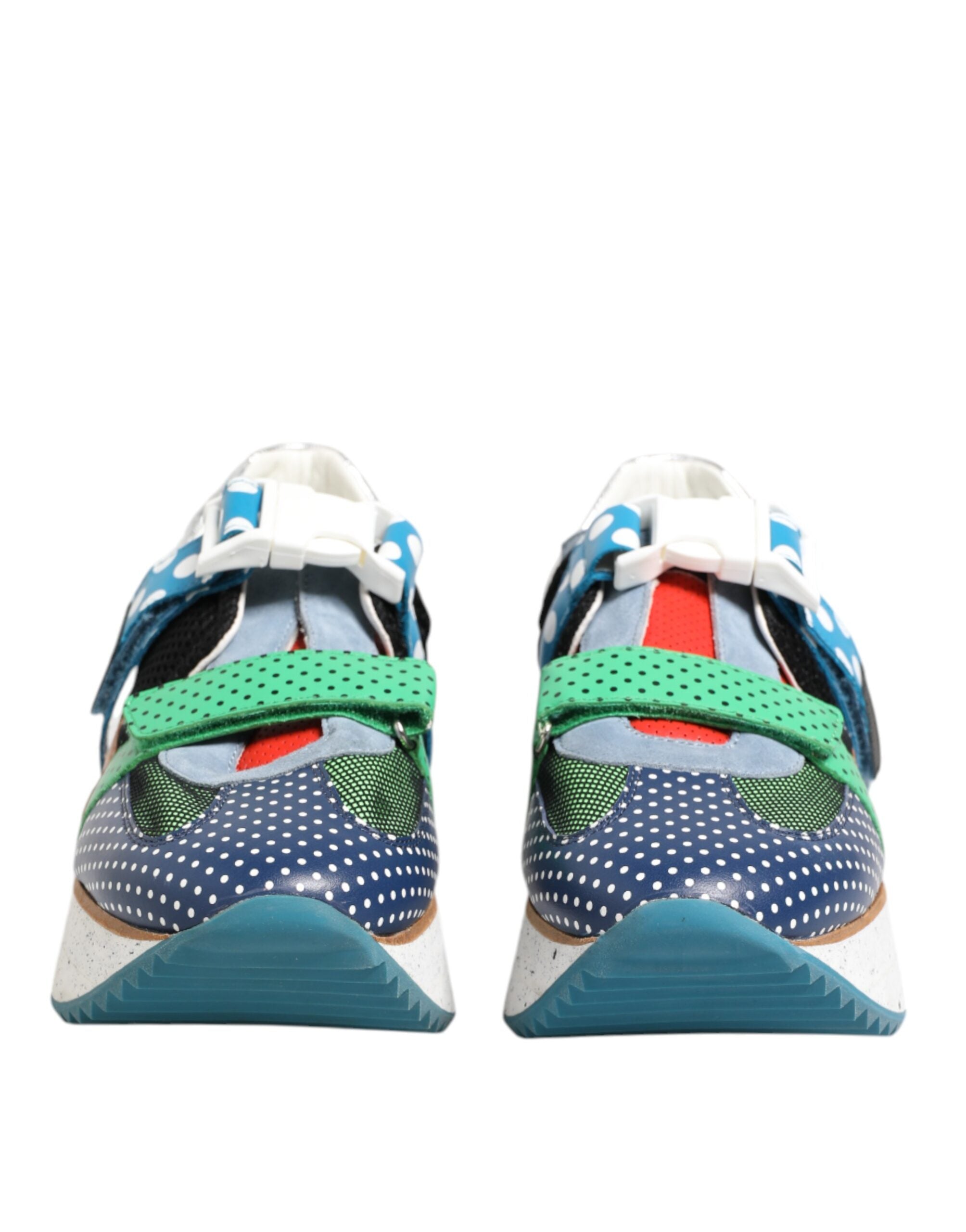 Dolce & Gabbana Multicolor Leather Low Top Sneakers Men's Shoes