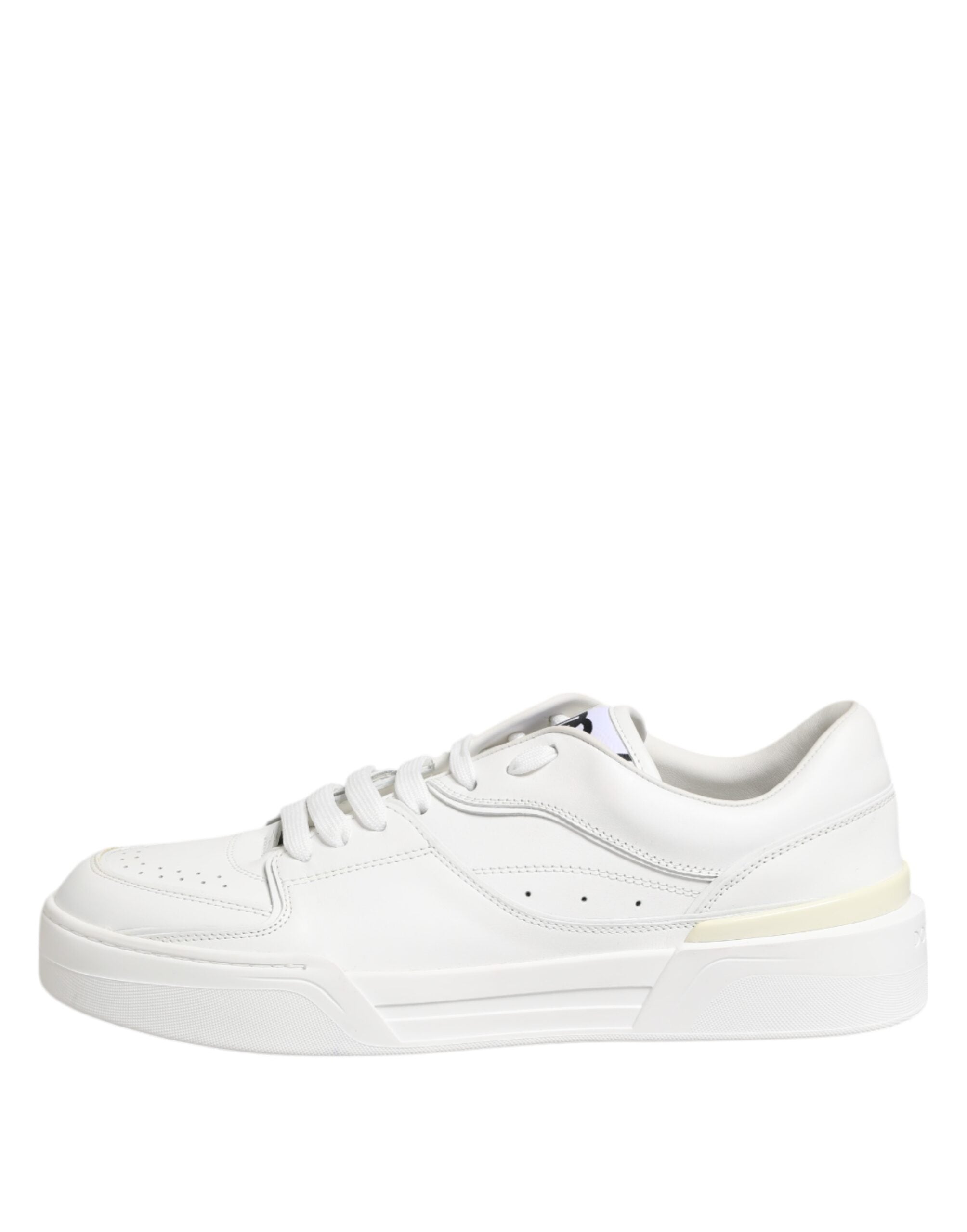 Dolce & Gabbana White Miami Leather Low Top Sneakers Men's Shoes (Pre-Owned)