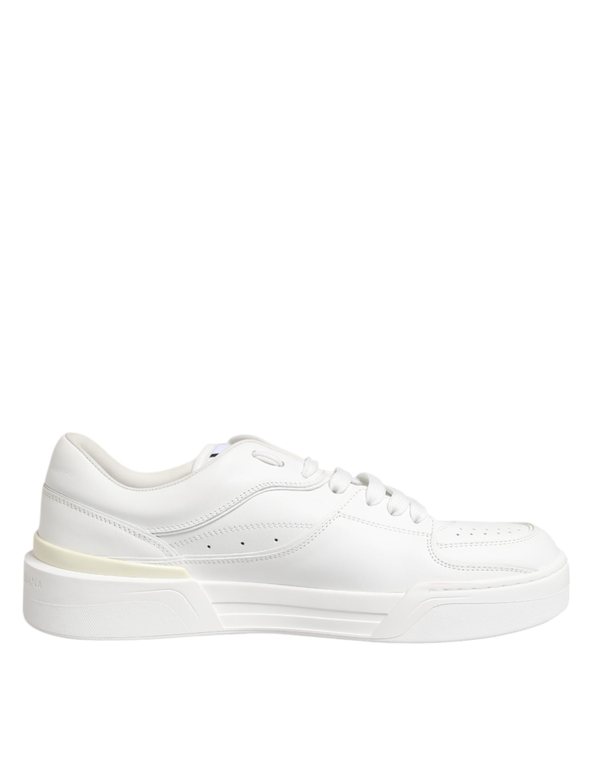 Dolce & Gabbana White Miami Leather Low Top Sneakers Men's Shoes (Pre-Owned)