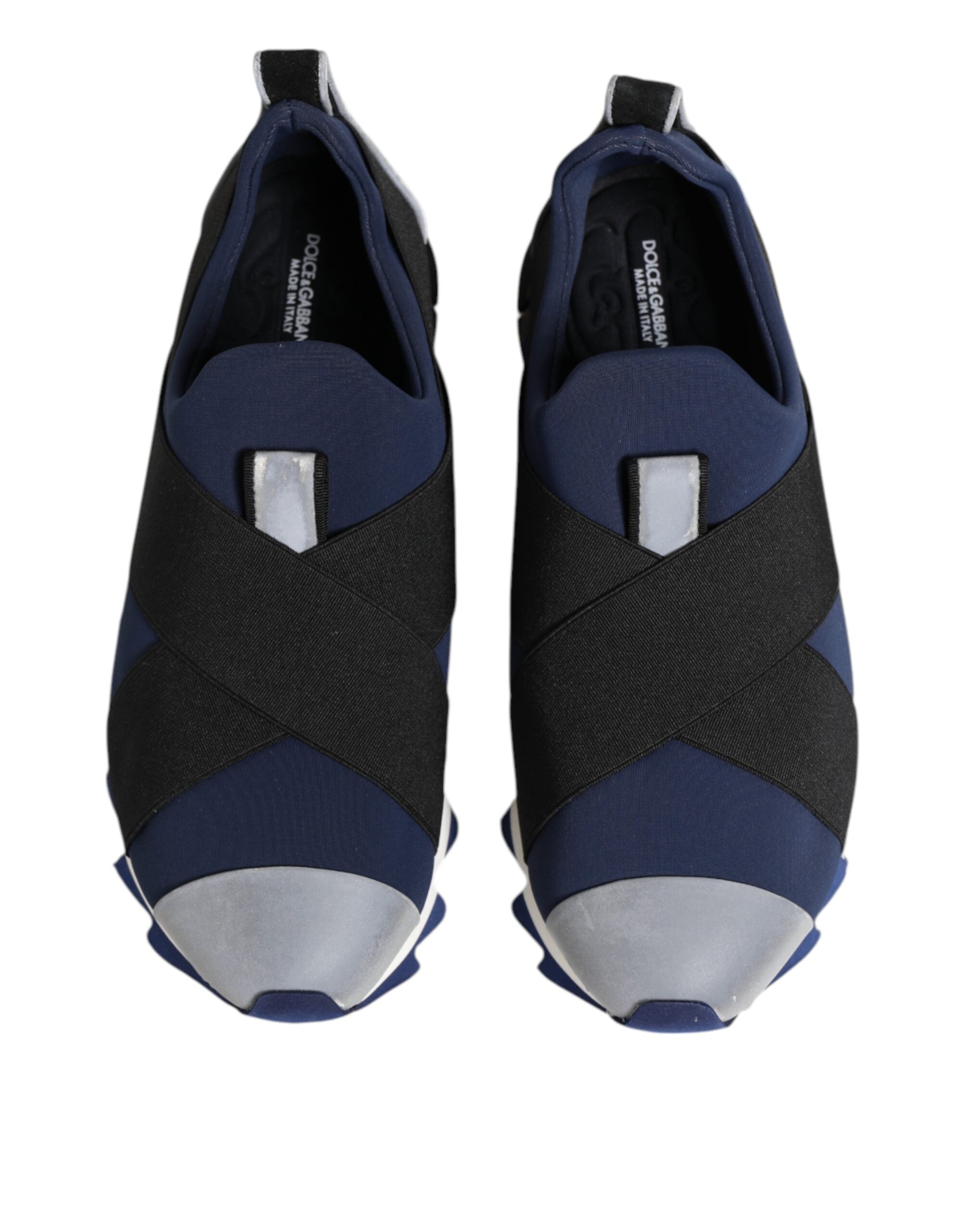 Dolce & Gabbana Blue Black Slip On Low Top Men Sneakers Men's Shoes (Pre-Owned)