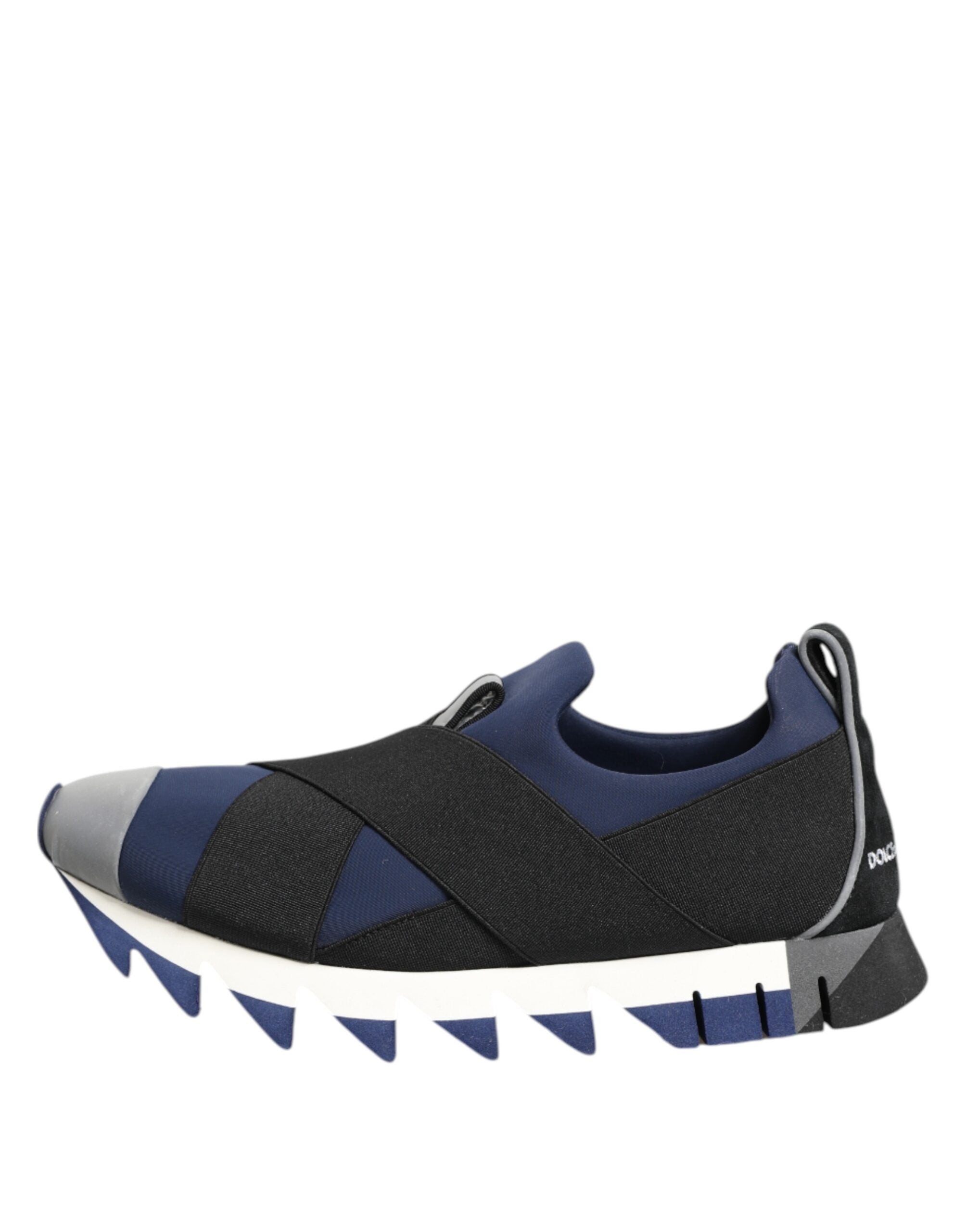 Dolce & Gabbana Blue Black Slip On Low Top Men Sneakers Men's Shoes (Pre-Owned)