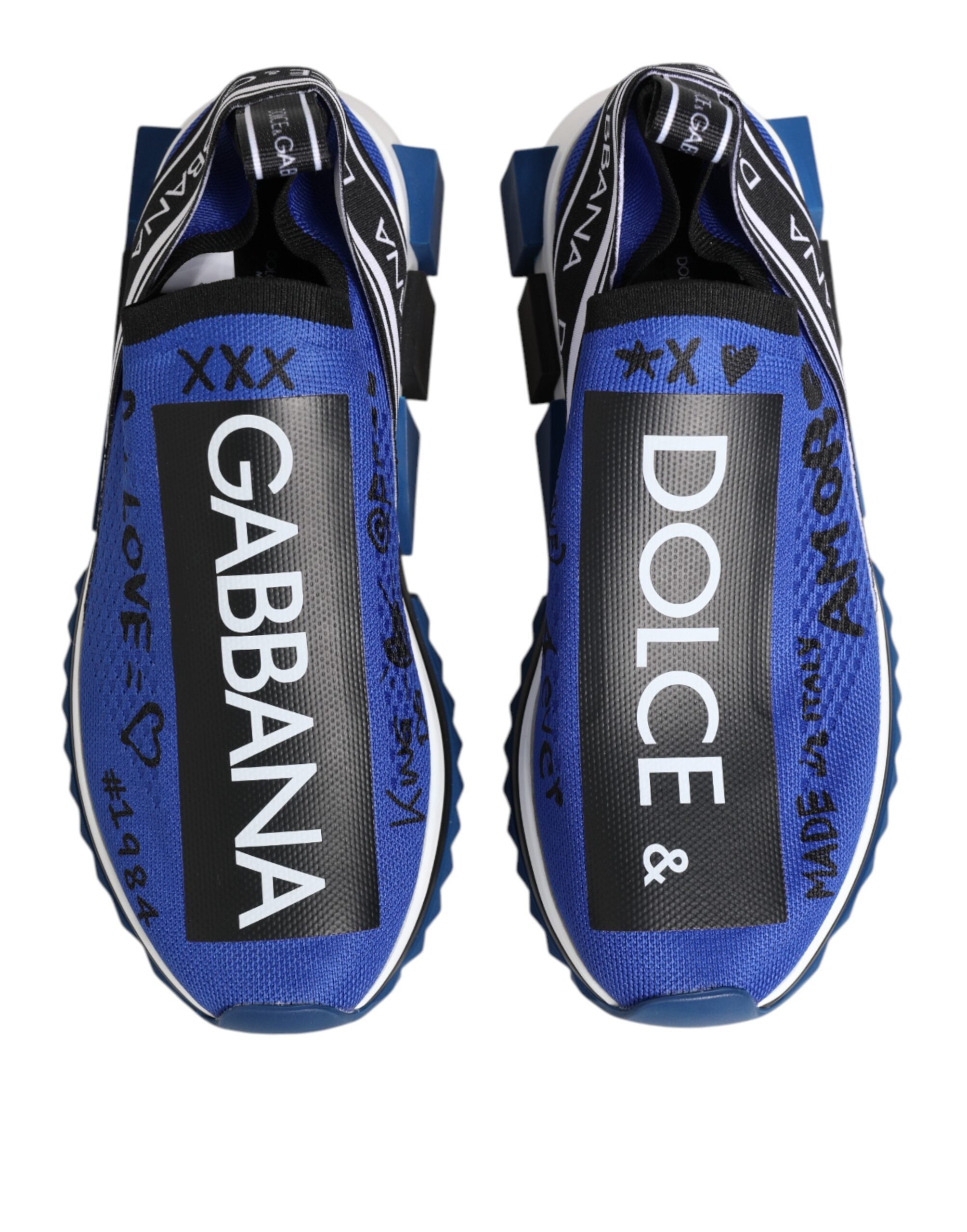 Dolce & Gabbana Blue Logo Low Top Sorrento Sneakers Men's Shoes