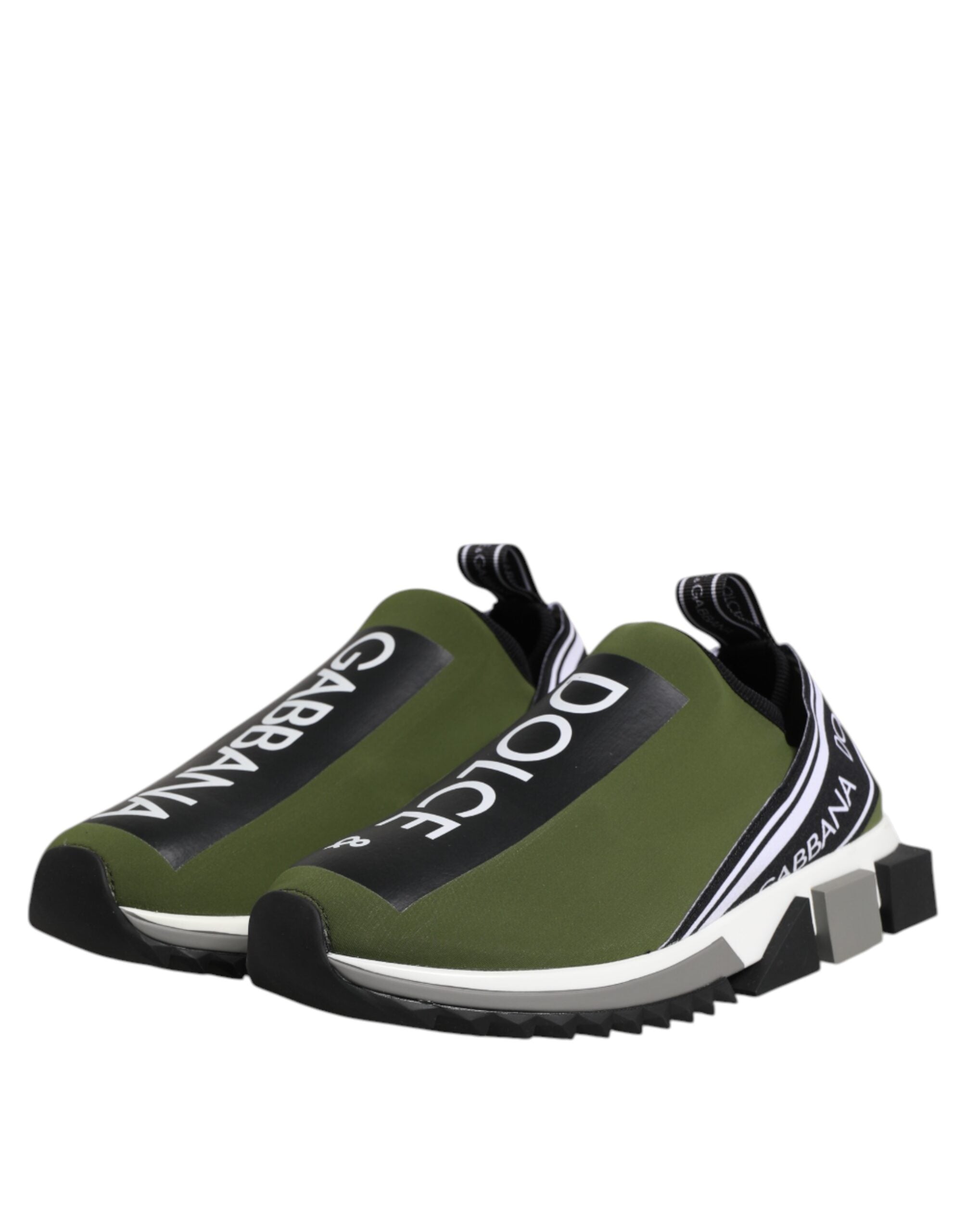 Dolce & Gabbana Green Logo Low Top Sorrento Men Sneakers Men's Shoes