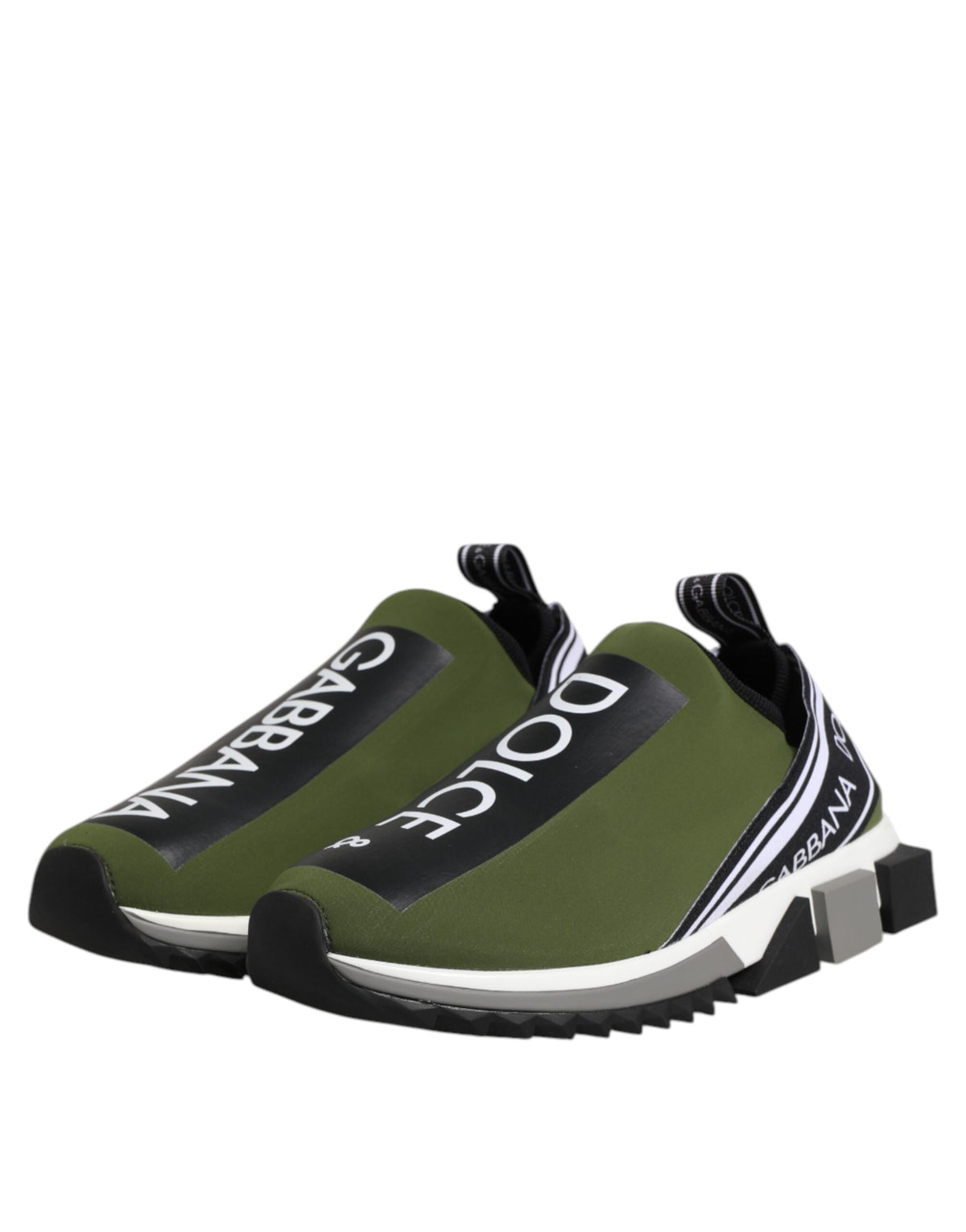 Dolce & Gabbana Green Logo Low Top Sorrento Men Sneakers Men's Shoes