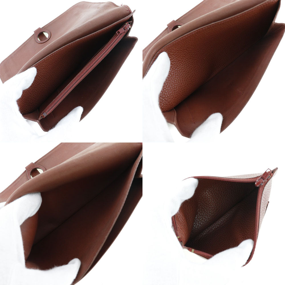 Hermès Dogon Burgundy Leather Wallet (Pre-Owned)