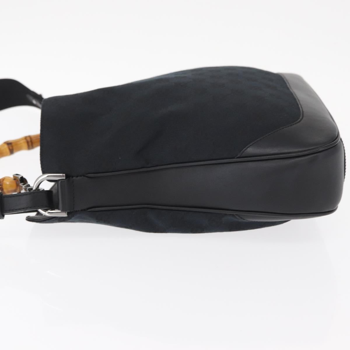 Gucci Diana Bamboo Gg Canvas Black Canvas Shoulder Bag Bag (Pre-Owned)