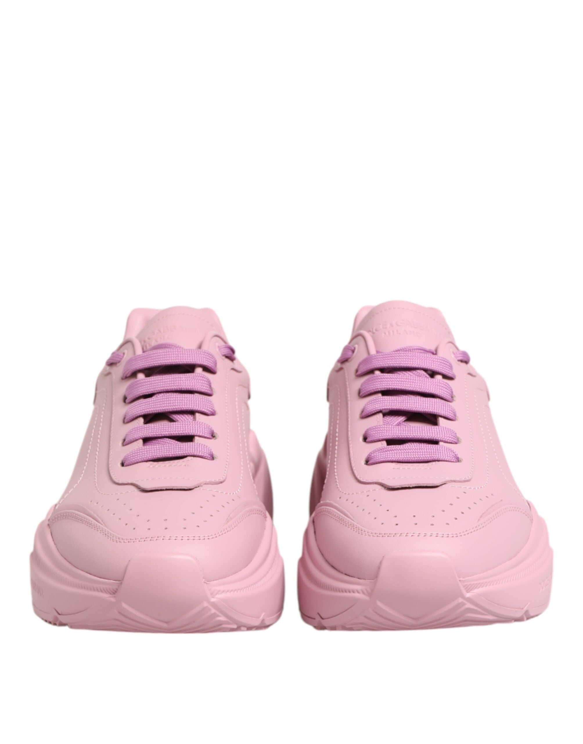 Dolce & Gabbana Pink Leather Daymaster Low Top Sneakers Men's Shoes