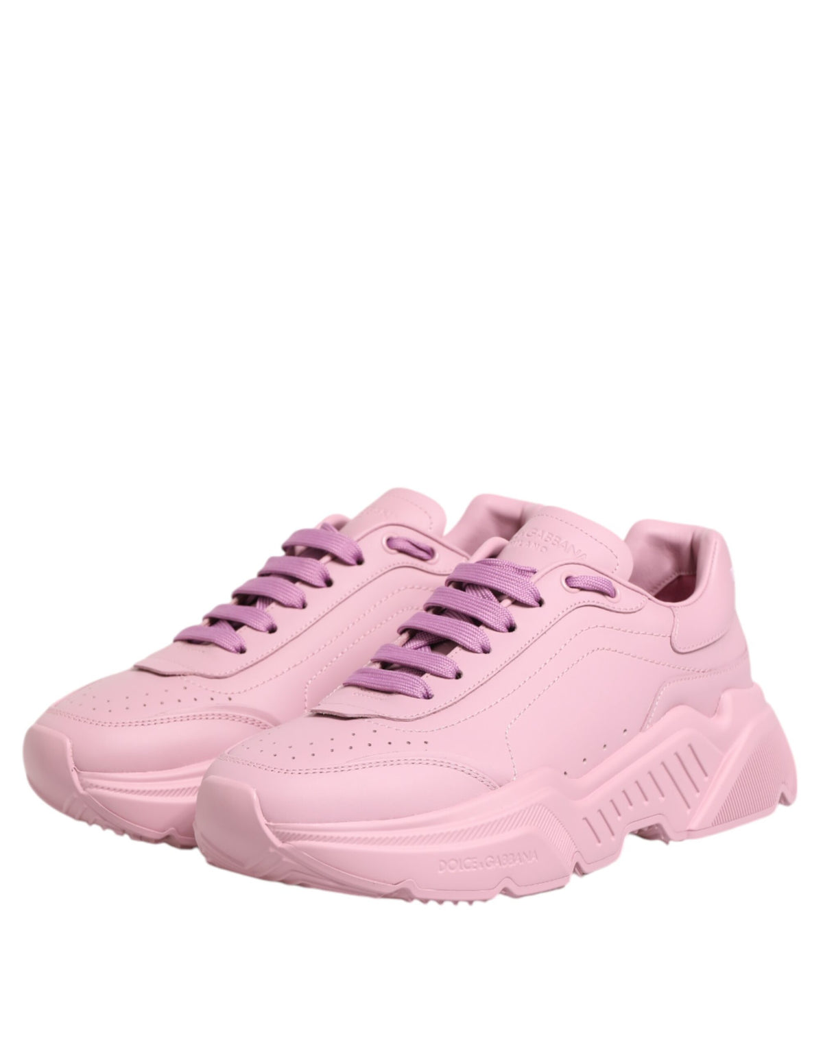 Dolce & Gabbana Pink Leather Daymaster Low Top Sneakers Men's Shoes