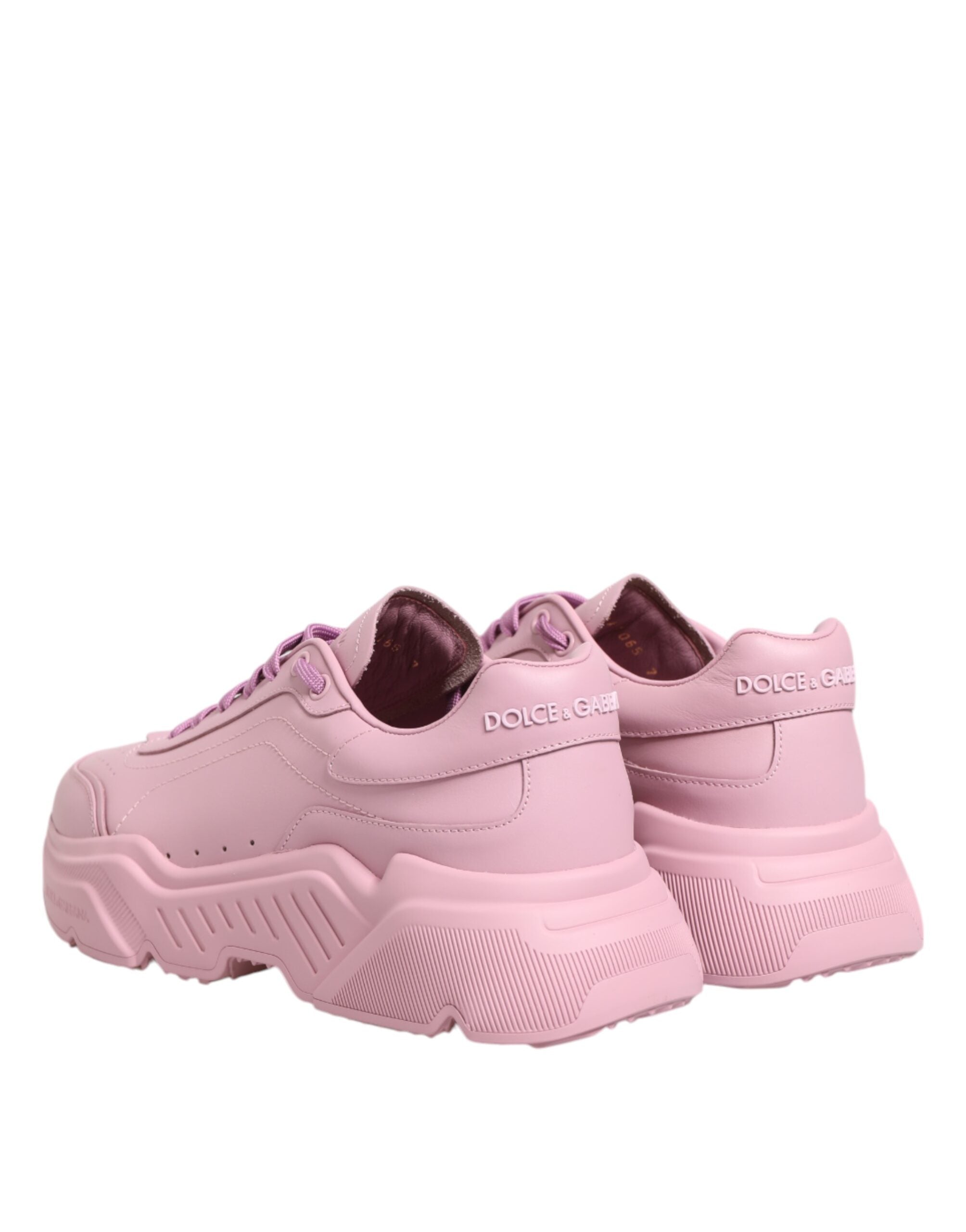 Dolce & Gabbana Pink Leather Daymaster Low Top Sneakers Men's Shoes