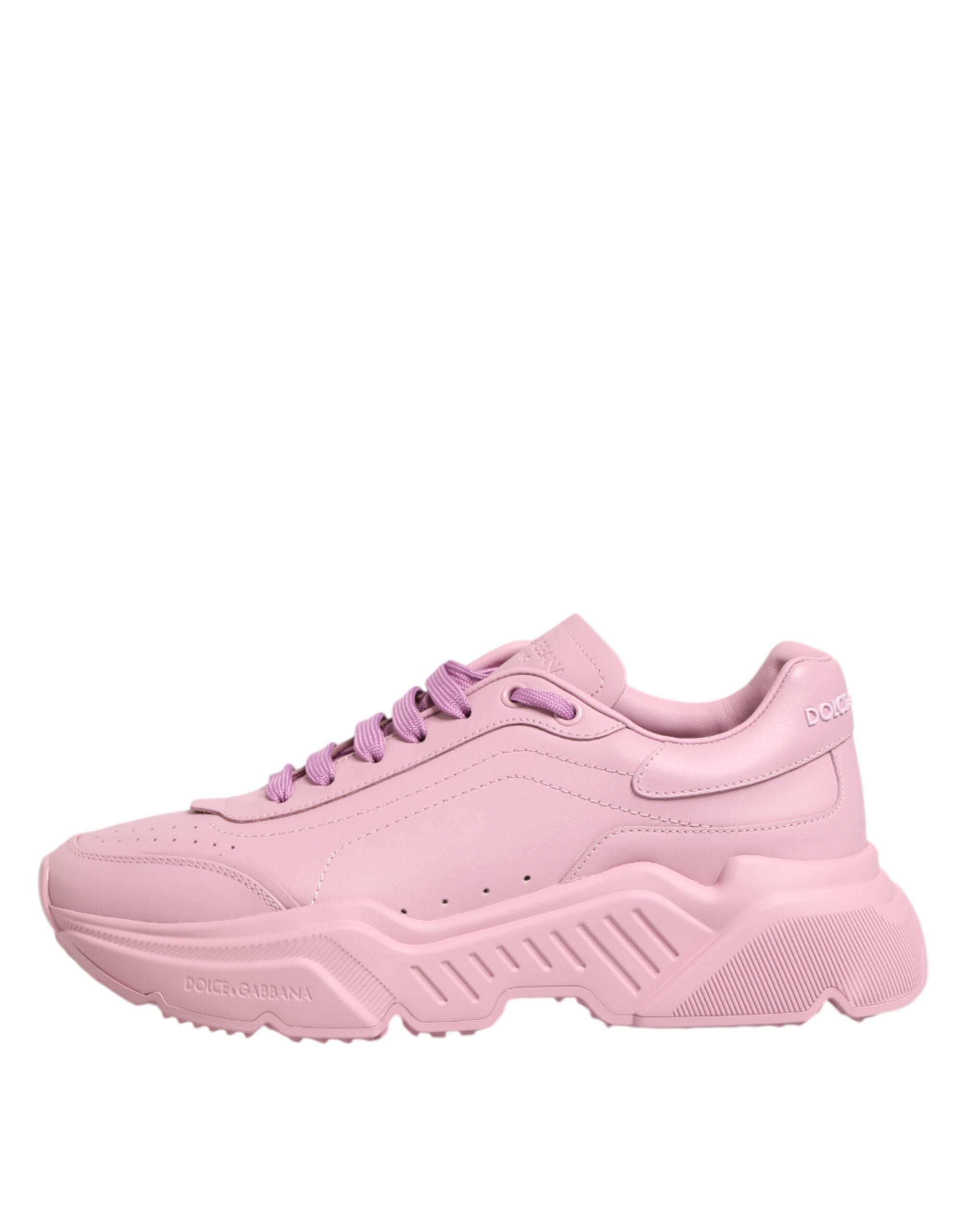 Dolce & Gabbana Pink Leather Daymaster Low Top Sneakers Men's Shoes