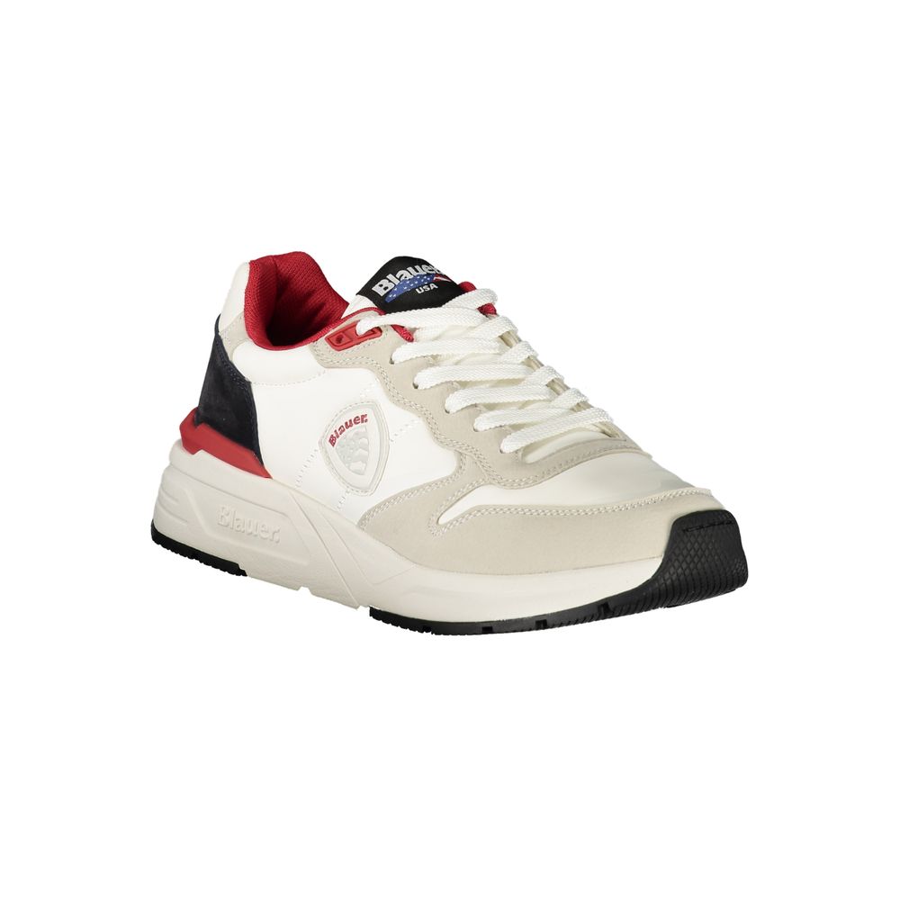 Blauer White Polyurethane Men Men's Sneaker