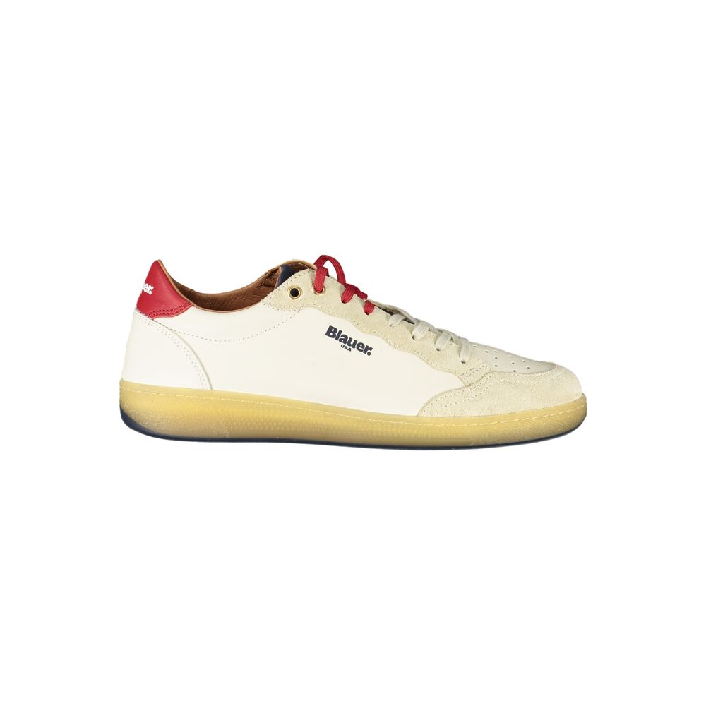 Blauer White Polyurethane Men Men's Sneaker
