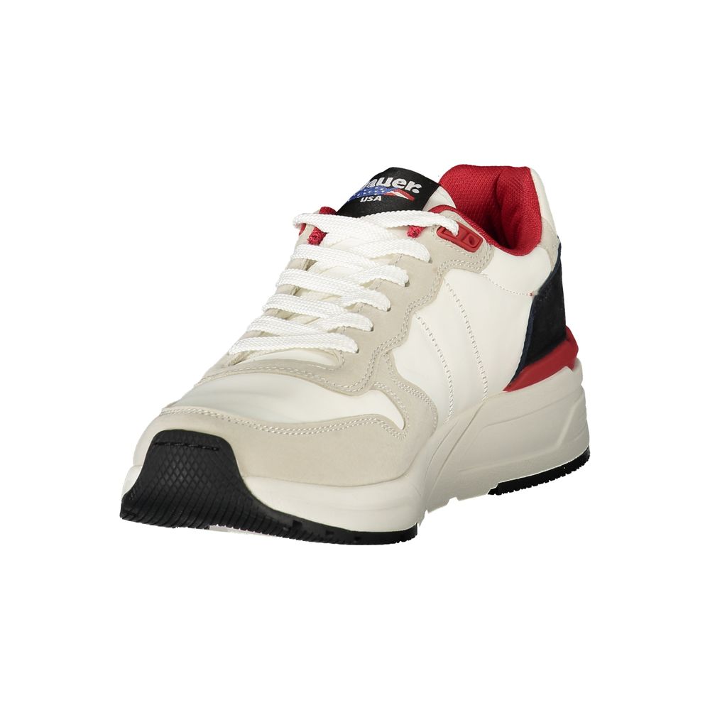 Blauer White Polyurethane Men Men's Sneaker