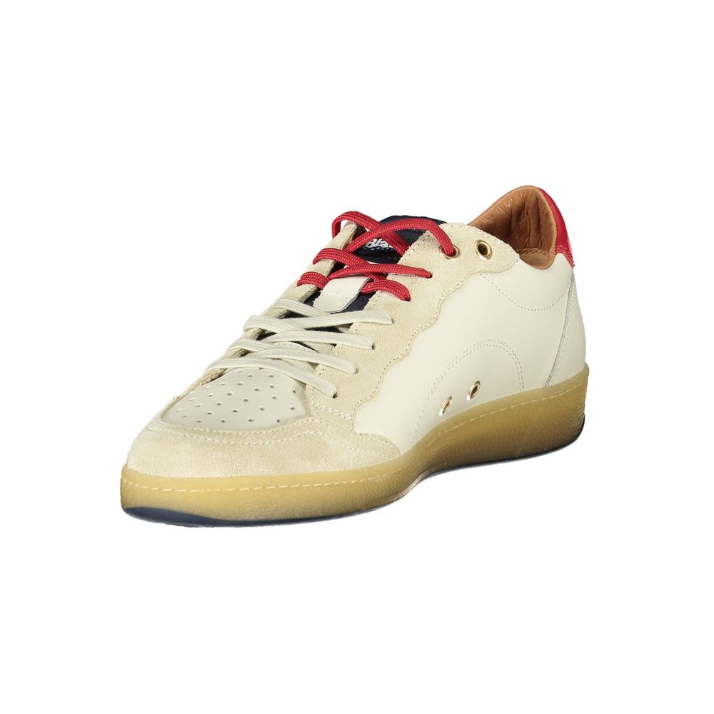 Blauer White Polyurethane Men Men's Sneaker